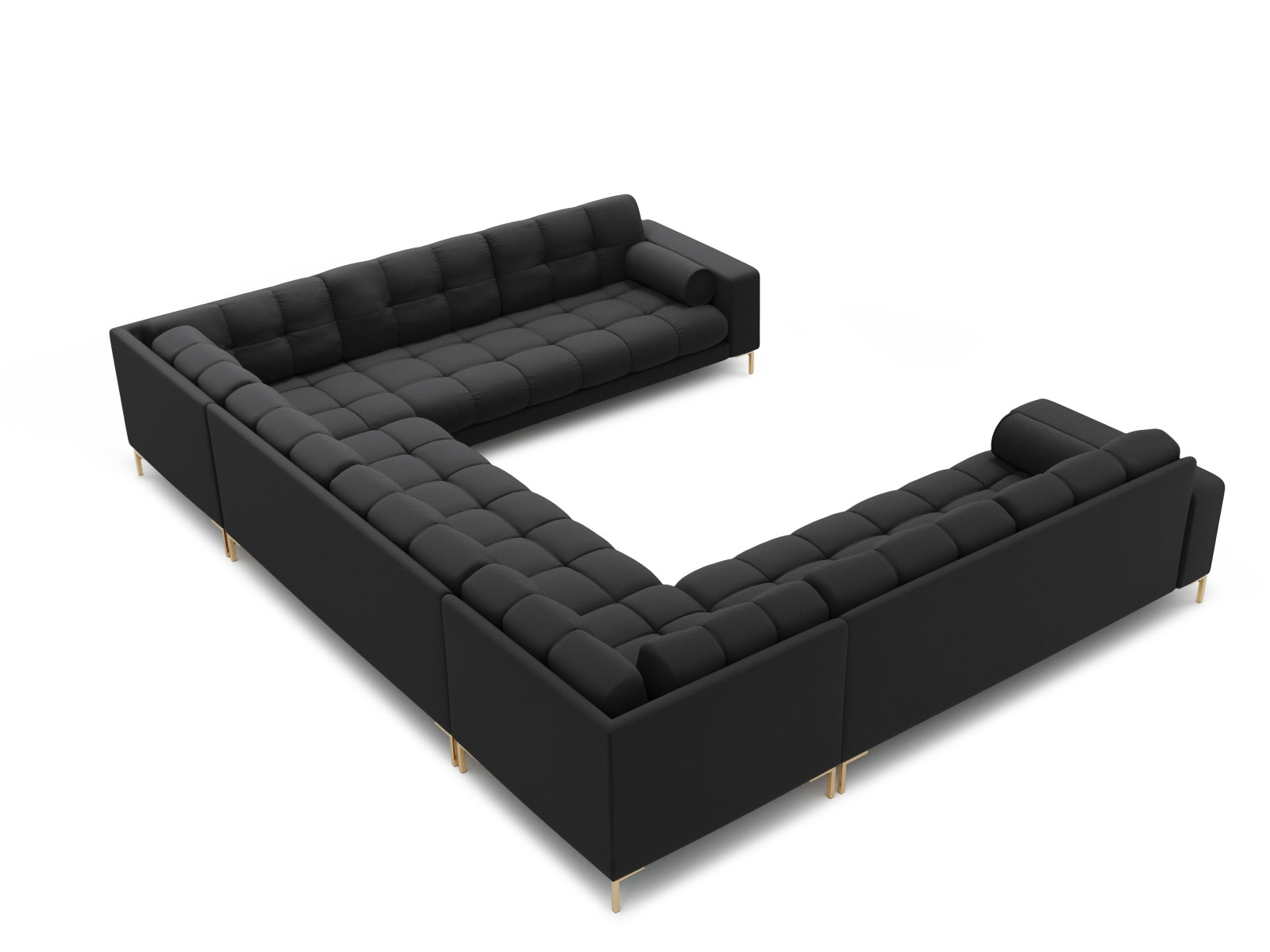 9-Sitzer Panoramic Sofa Bali in Dark Grey-Neve präsentiert im Onlineshop von KAQTU Design AG. Ecksofa ist von Cosmopolitan Design