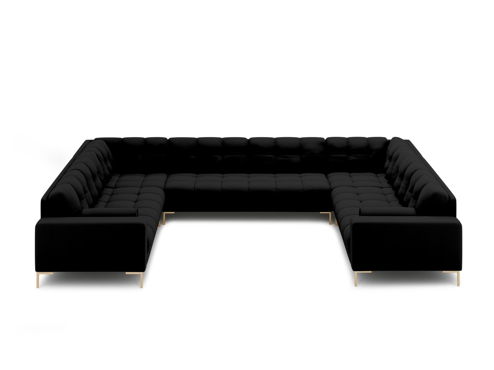 9-Sitzer Panoramic Sofa Bali in Black-Neve präsentiert im Onlineshop von KAQTU Design AG. Ecksofa ist von Cosmopolitan Design