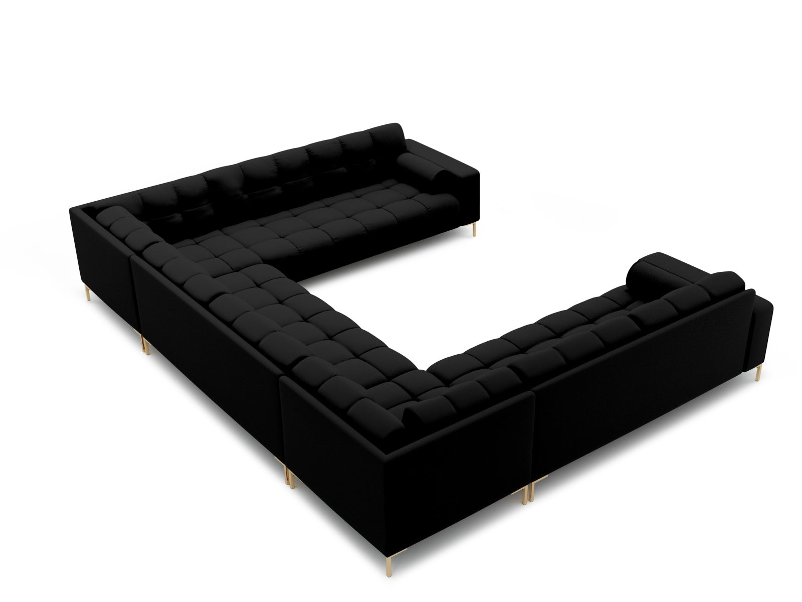 9-Sitzer Panoramic Sofa Bali in Black-Neve präsentiert im Onlineshop von KAQTU Design AG. Ecksofa ist von Cosmopolitan Design
