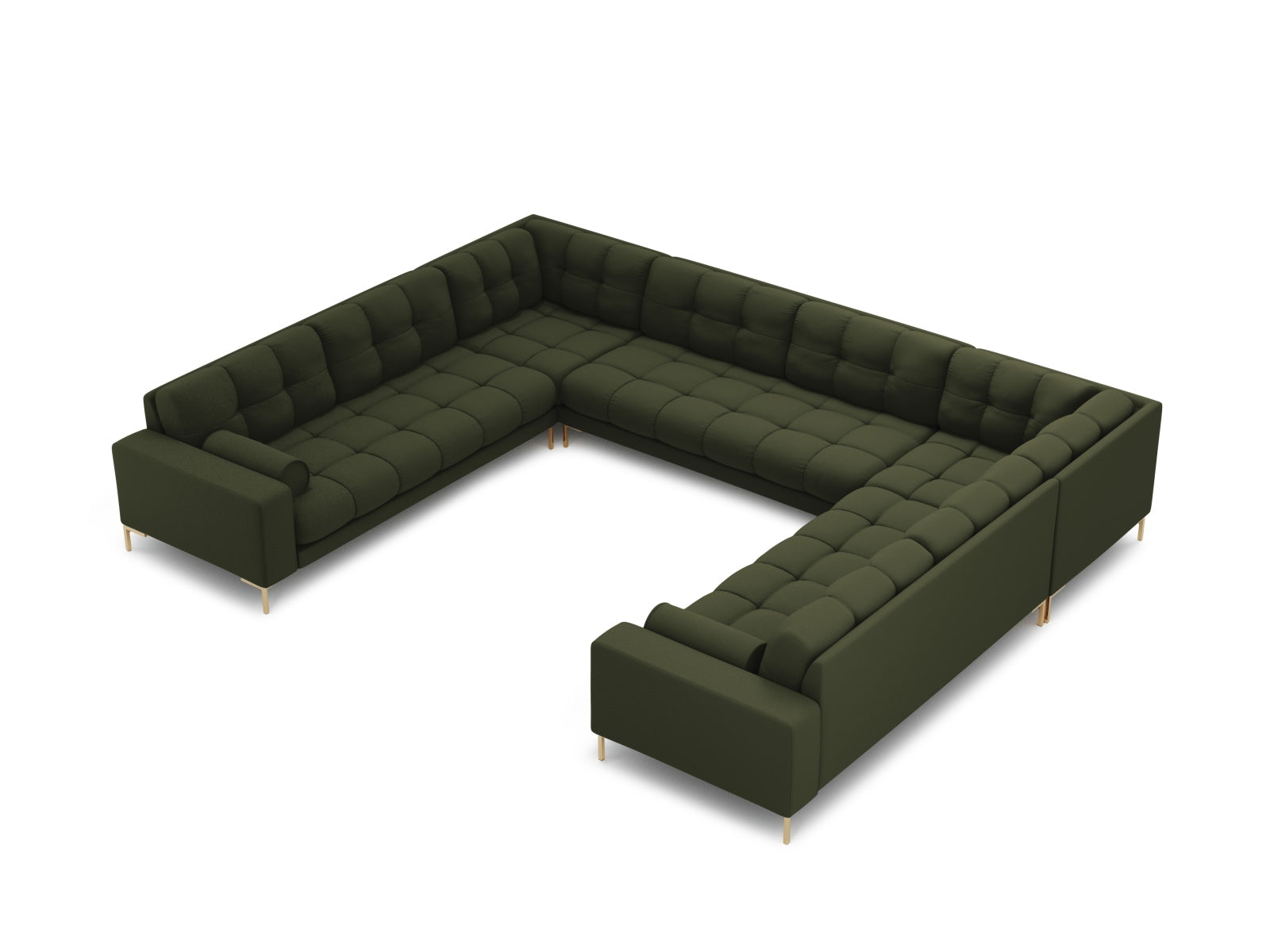 9-Sitzer Panoramic Sofa Bali in Green-Neve präsentiert im Onlineshop von KAQTU Design AG. Ecksofa ist von Cosmopolitan Design