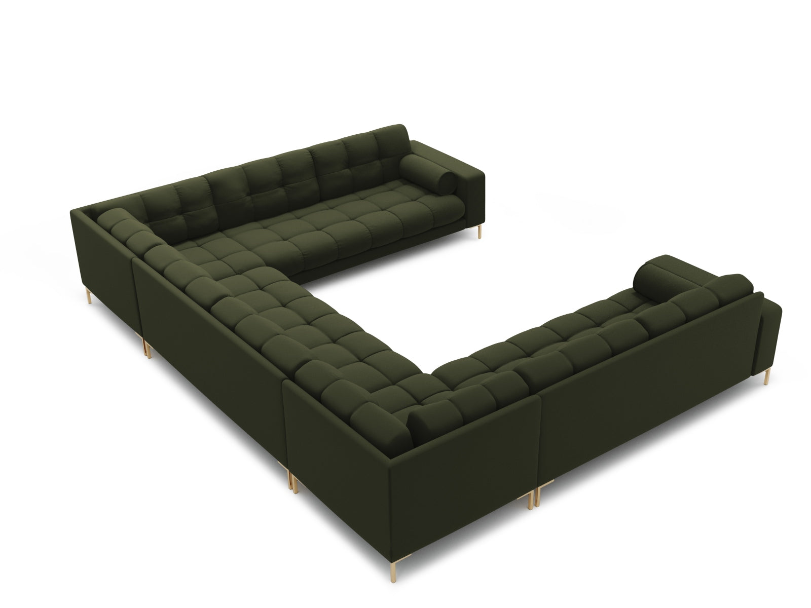 9-Sitzer Panoramic Sofa Bali in Green-Neve präsentiert im Onlineshop von KAQTU Design AG. Ecksofa ist von Cosmopolitan Design
