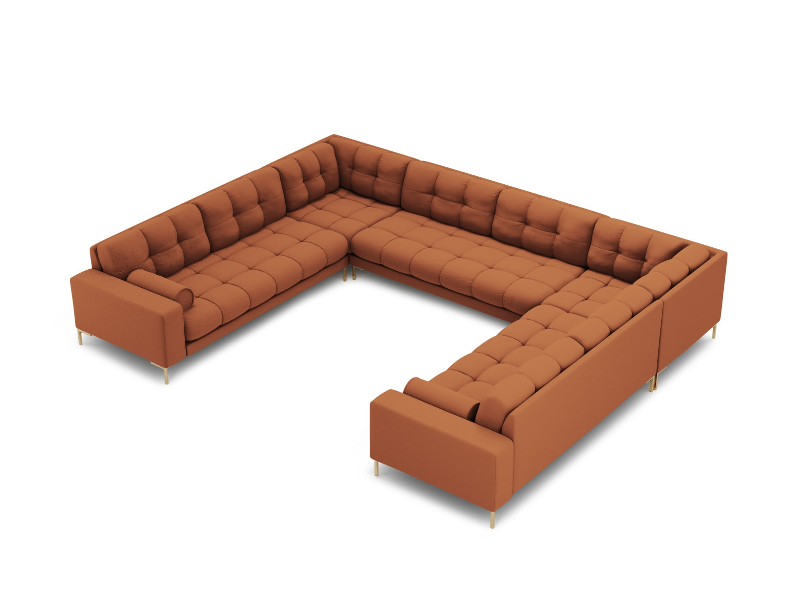 9-Sitzer Panoramic Sofa Bali in Brick-Neve präsentiert im Onlineshop von KAQTU Design AG. Ecksofa ist von Cosmopolitan Design