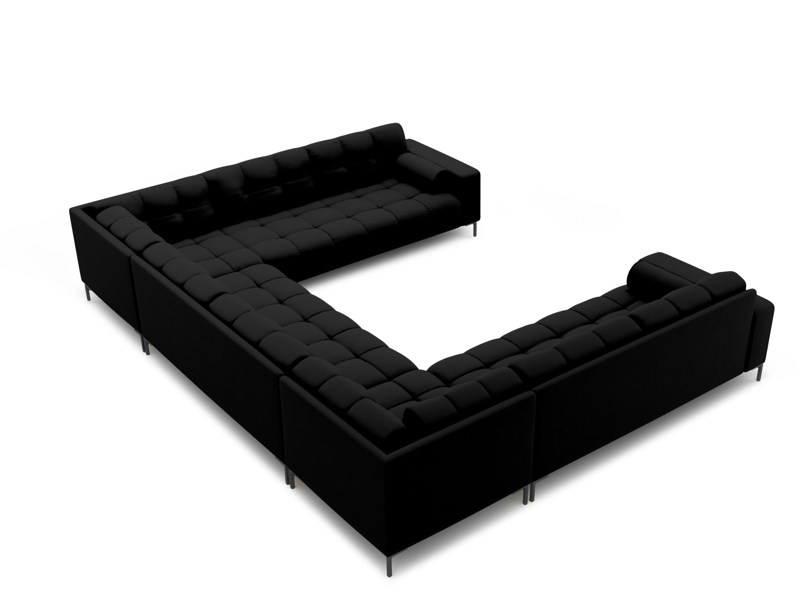9-Sitzer Panoramic Sofa Bali in Black-Neve präsentiert im Onlineshop von KAQTU Design AG. Ecksofa ist von Cosmopolitan Design