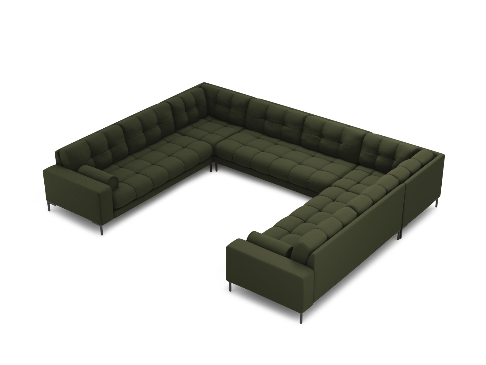 9-Sitzer Panoramic Sofa Bali in Green-Neve präsentiert im Onlineshop von KAQTU Design AG. Ecksofa ist von Cosmopolitan Design