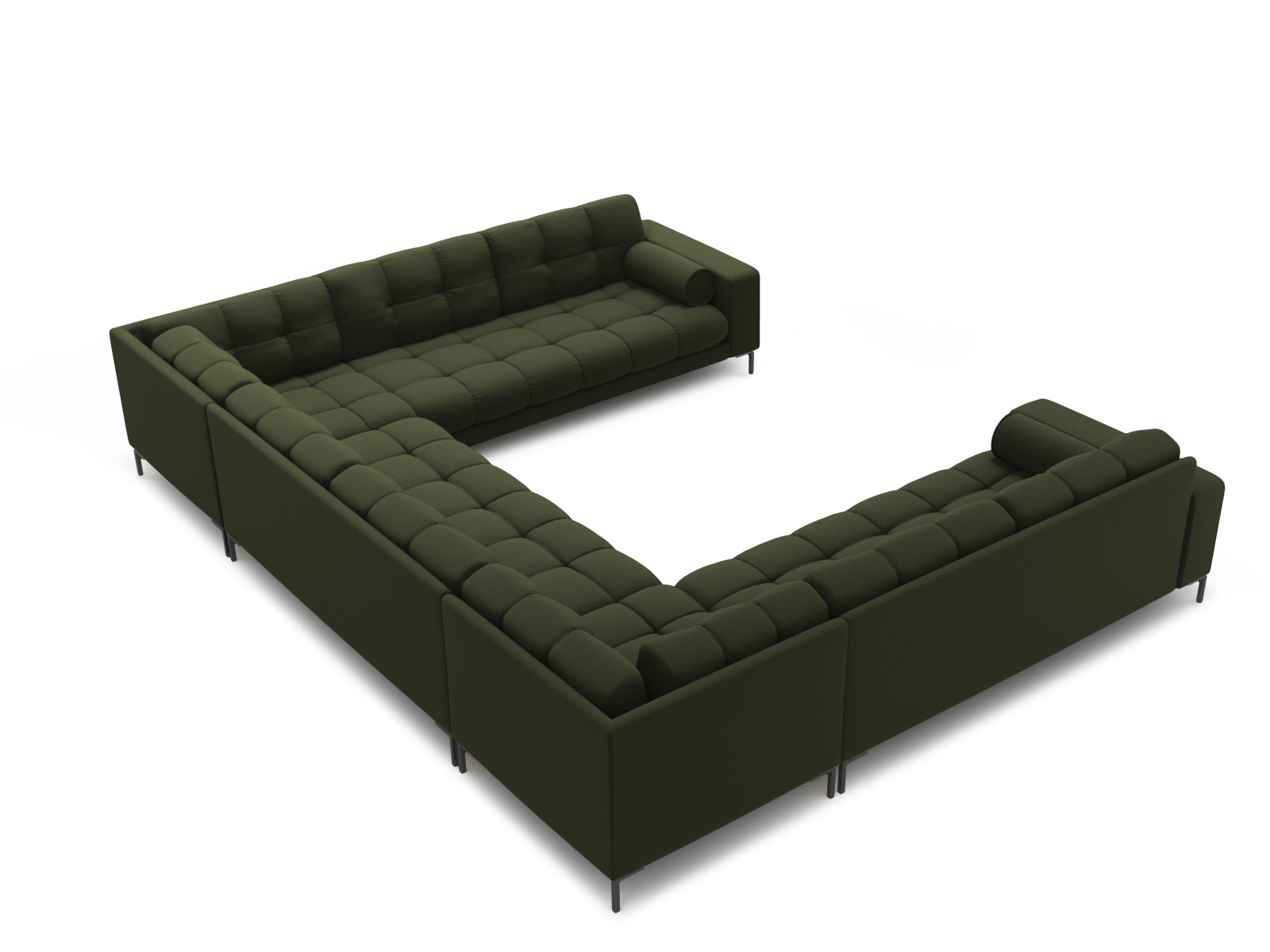 9-Sitzer Panoramic Sofa Bali in Green-Neve präsentiert im Onlineshop von KAQTU Design AG. Ecksofa ist von Cosmopolitan Design