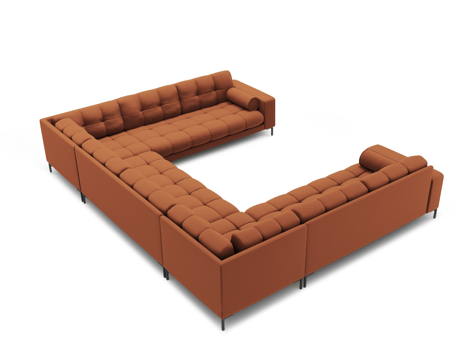 9-Sitzer Panoramic Sofa Bali in Brick-Neve präsentiert im Onlineshop von KAQTU Design AG. Ecksofa ist von Cosmopolitan Design
