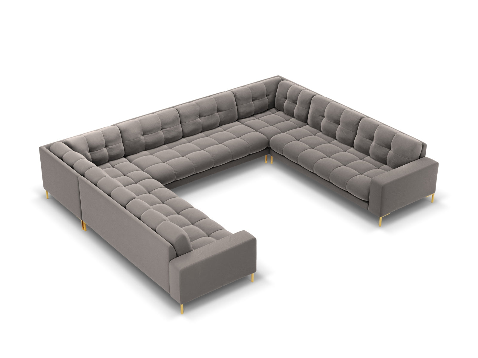 9-Sitzer Panoramic Sofa Bali in Light Grey-Bluvel präsentiert im Onlineshop von KAQTU Design AG. Ecksofa ist von Cosmopolitan Design