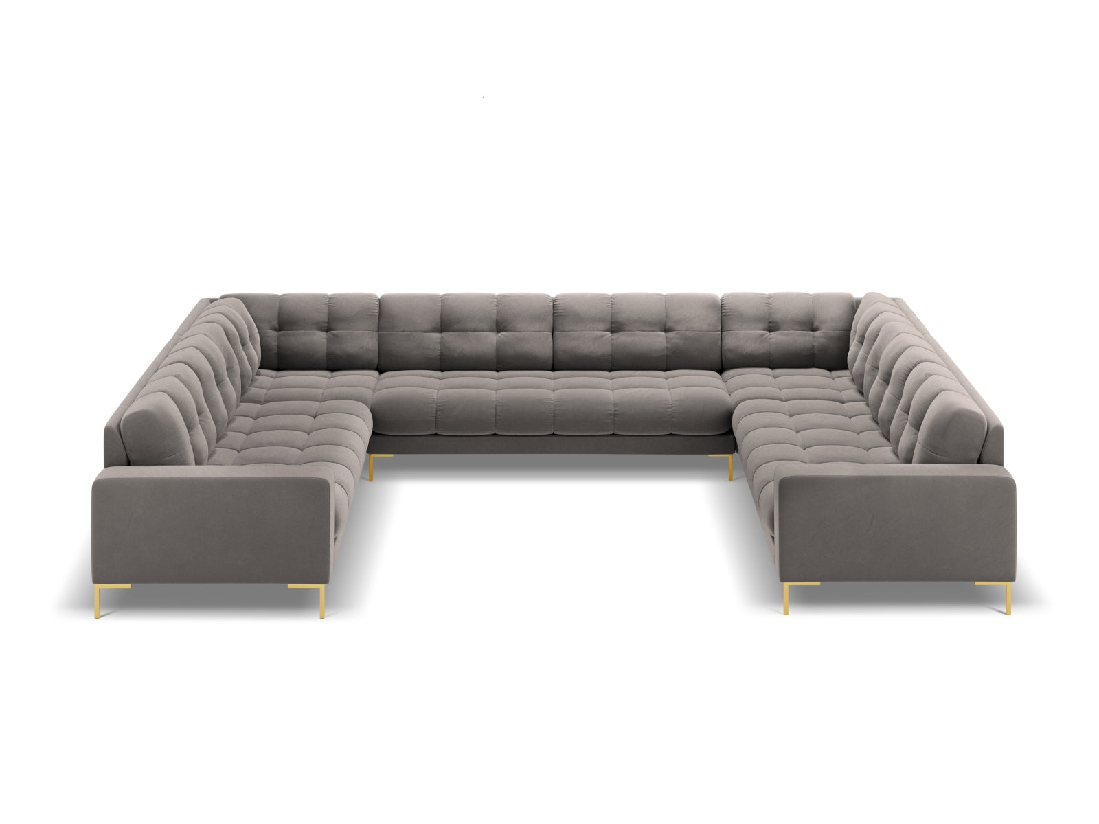 9-Sitzer Panoramic Sofa Bali in Light Grey-Bluvel präsentiert im Onlineshop von KAQTU Design AG. Ecksofa ist von Cosmopolitan Design