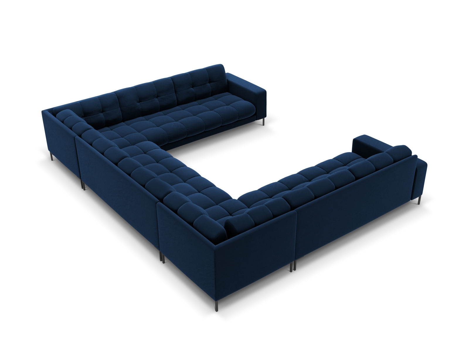 9-Sitzer Panoramic Sofa Bali in Royal Blue-Bluvel präsentiert im Onlineshop von KAQTU Design AG. Ecksofa ist von Cosmopolitan Design