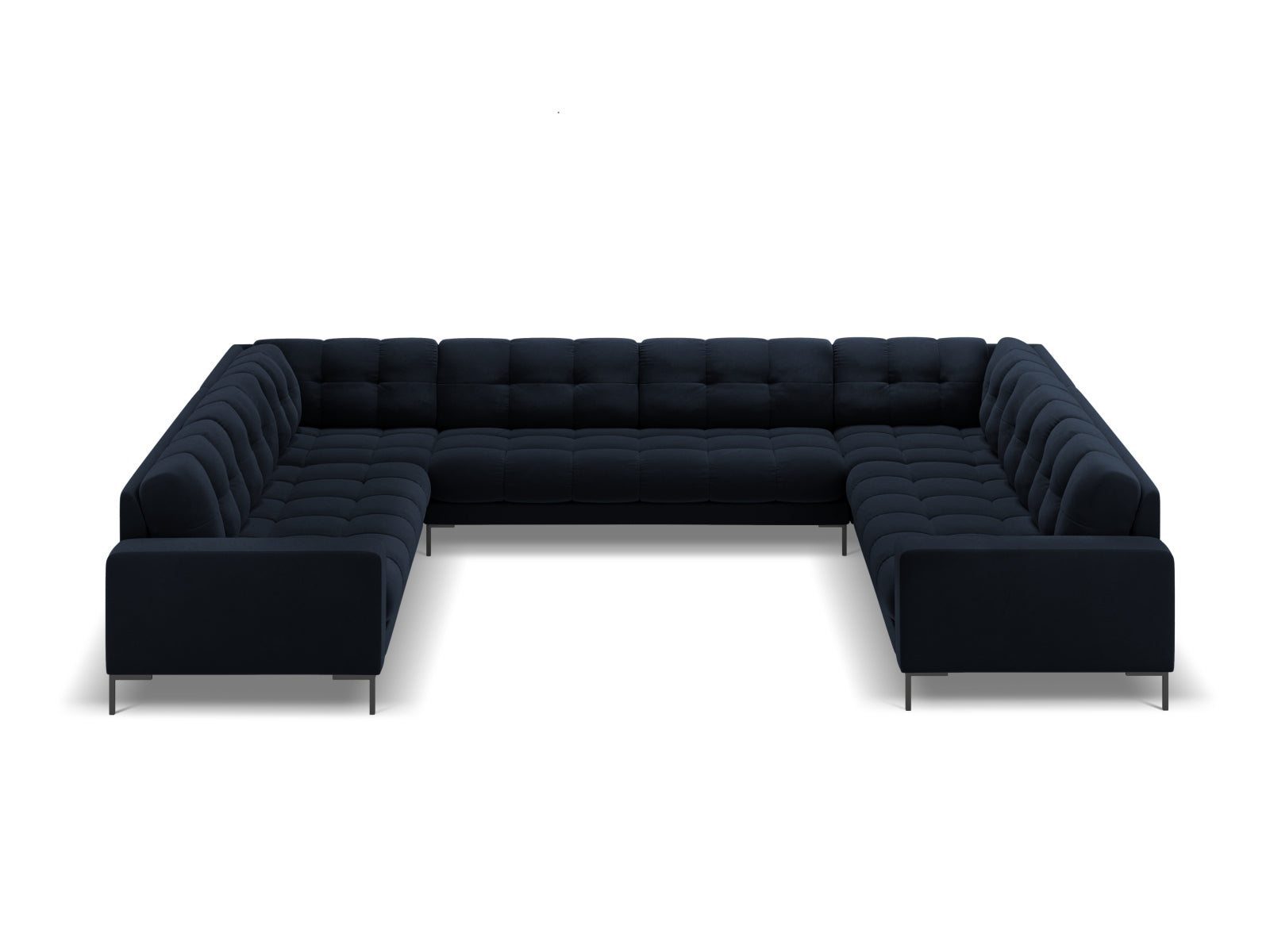 9-Sitzer Panoramic Sofa Bali in Dark Blue-Bluvel präsentiert im Onlineshop von KAQTU Design AG. Ecksofa ist von Cosmopolitan Design