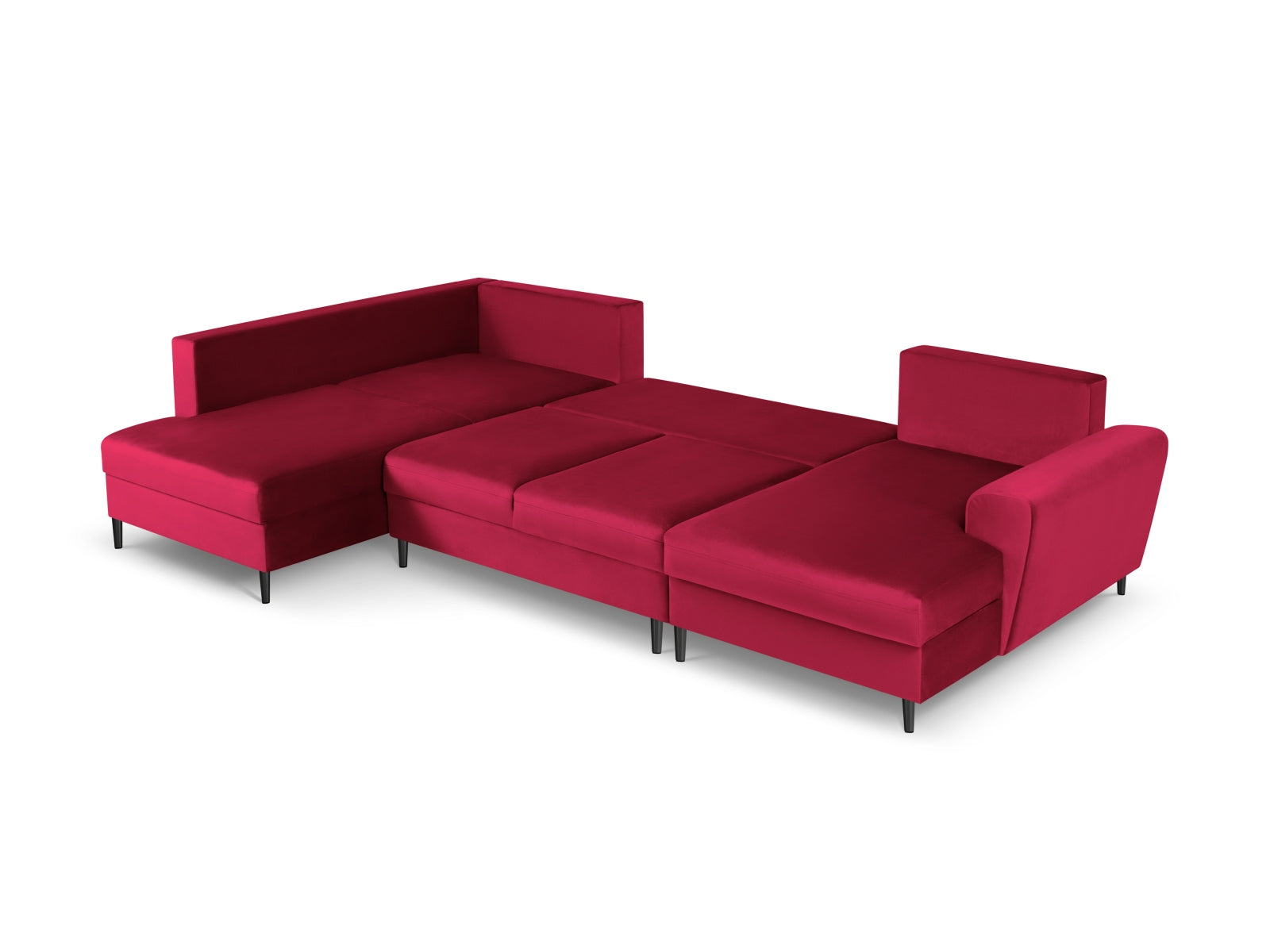 Erleben Sie das Kyoto Velour Panoramic Ecksofa links – ein stilvolles 7-Sitzer Sofa mit Schlaffunktion und cleverem Stauraum für Ihr Zuhause.