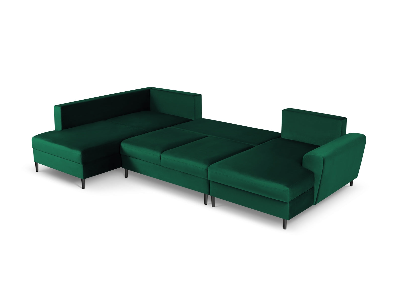 Erleben Sie das Kyoto Velour Panoramic Ecksofa links – ein stilvolles 7-Sitzer Sofa mit Schlaffunktion und cleverem Stauraum für Ihr Zuhause.