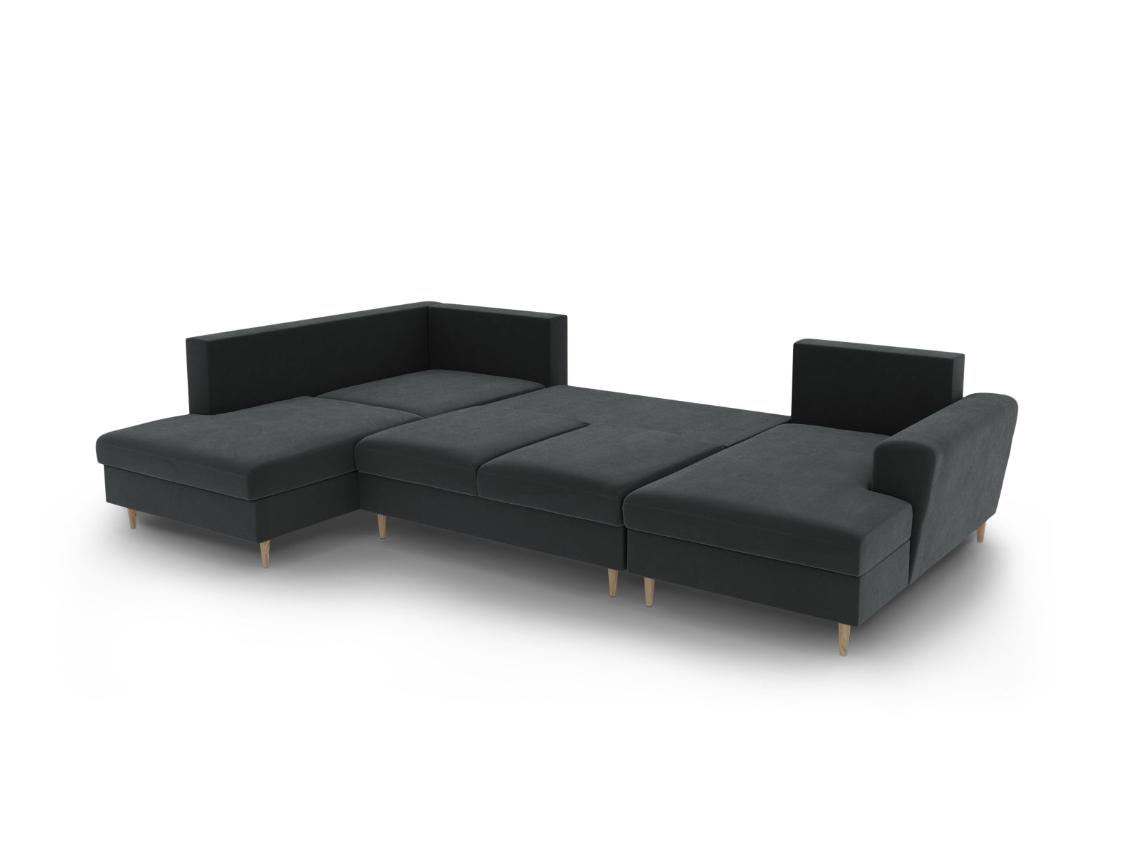 Entdecken Sie das Kyoto Velour Panoramic Sofa: ein stilvolles 7-Sitzer mit praktischen Stauraum- und Schlaffunktionen für Ihr modernes Zuhause.