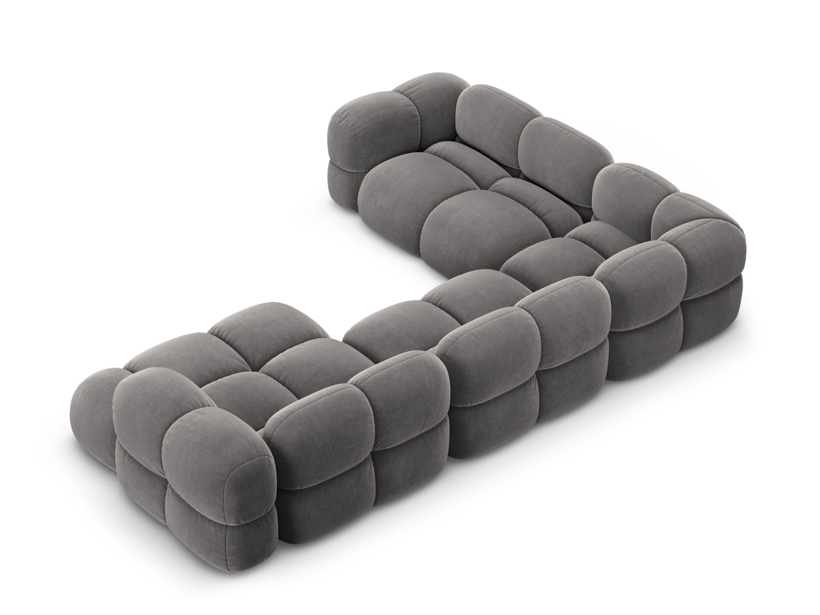 Entdecken Sie das Loretto Velour Panoramic Ecksofa links, 5-Sitzer, 250 cm – ein elegantes Sofa, das Komfort und modernes Design perfekt kombiniert.