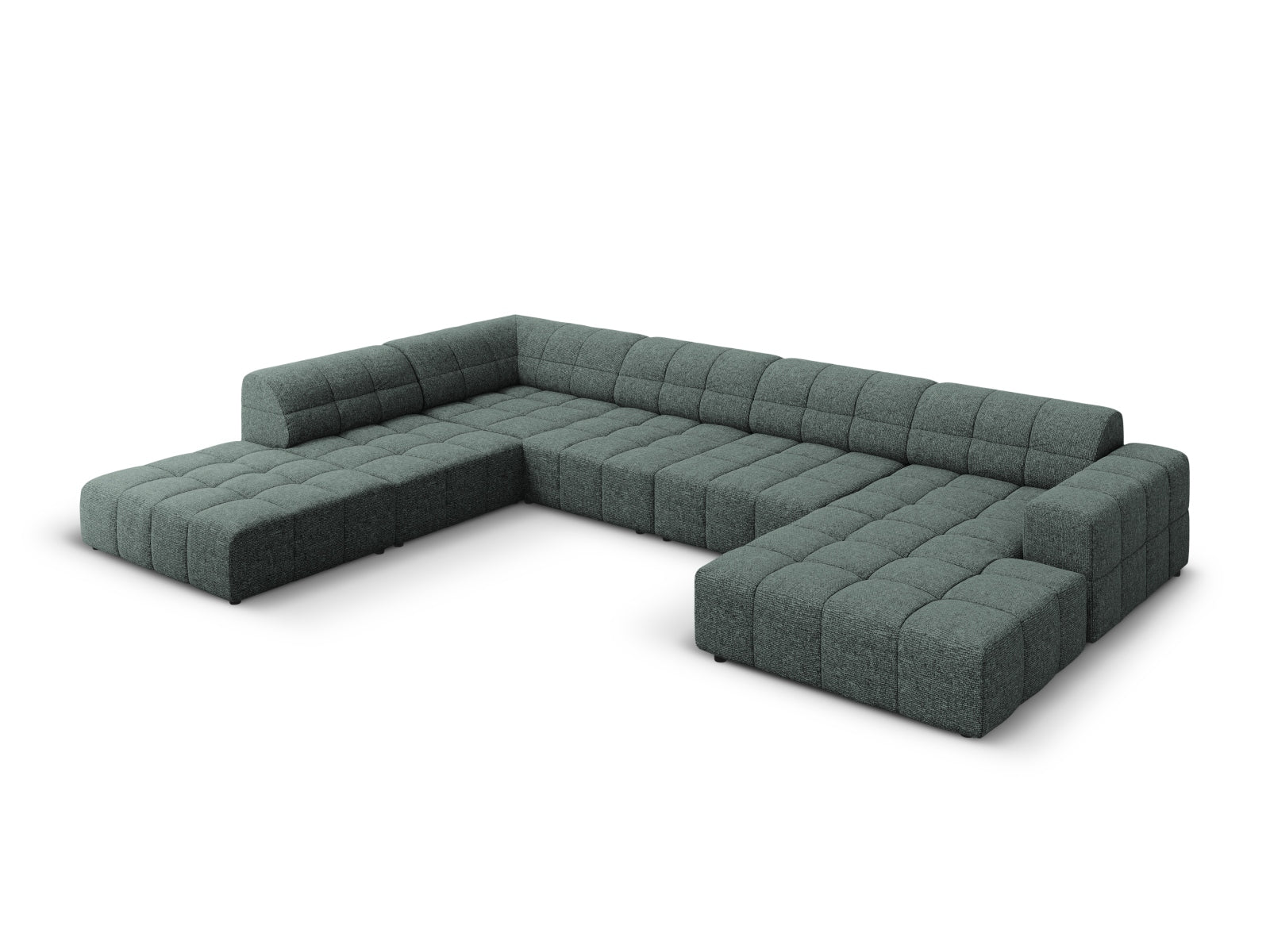 Chicago Panoramic Ecksofa links 7 Sitzer 262cm in Petrol präsentiert im Onlineshop von KAQTU Design AG. Ecksofa links ist von Cosmopolitan Design