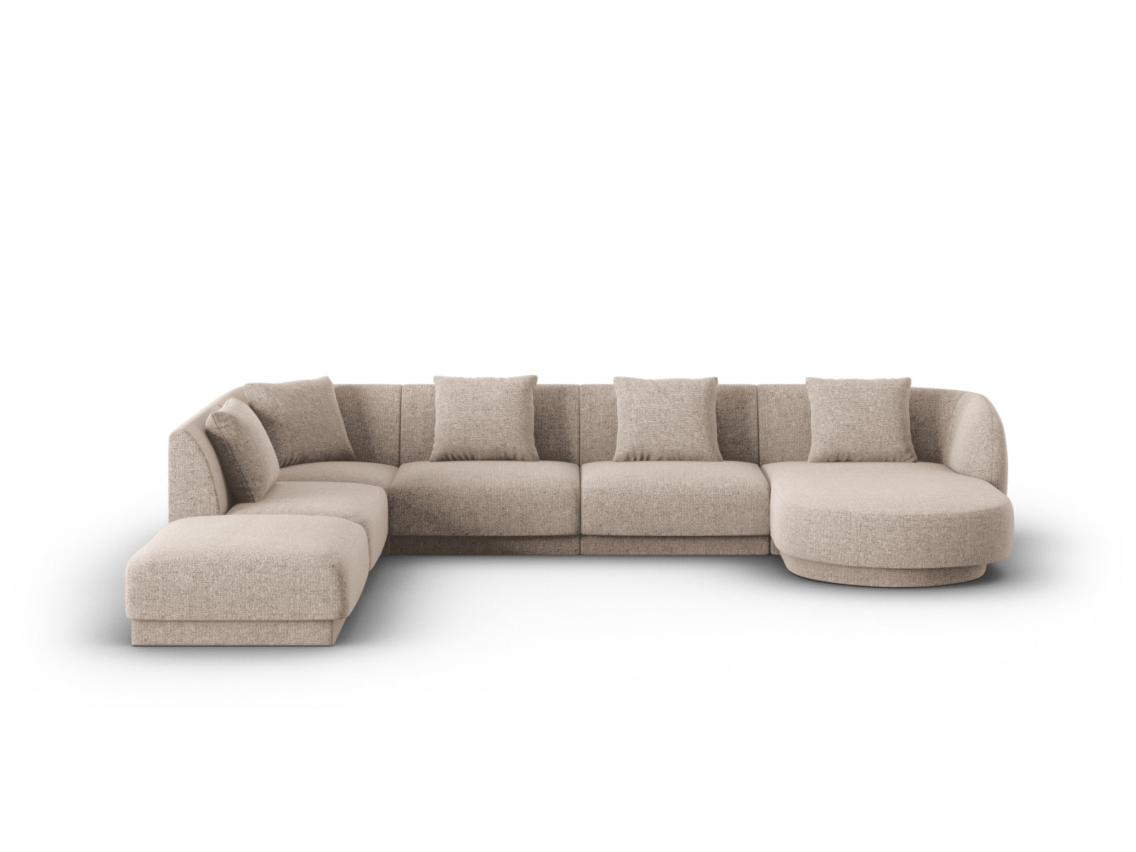 Tulum Panoramic Ecksofa links 6 Sitzer 255cm in Beige-Haga präsentiert im Onlineshop von KAQTU Design AG. Ecksofa links ist von Cosmopolitan Design