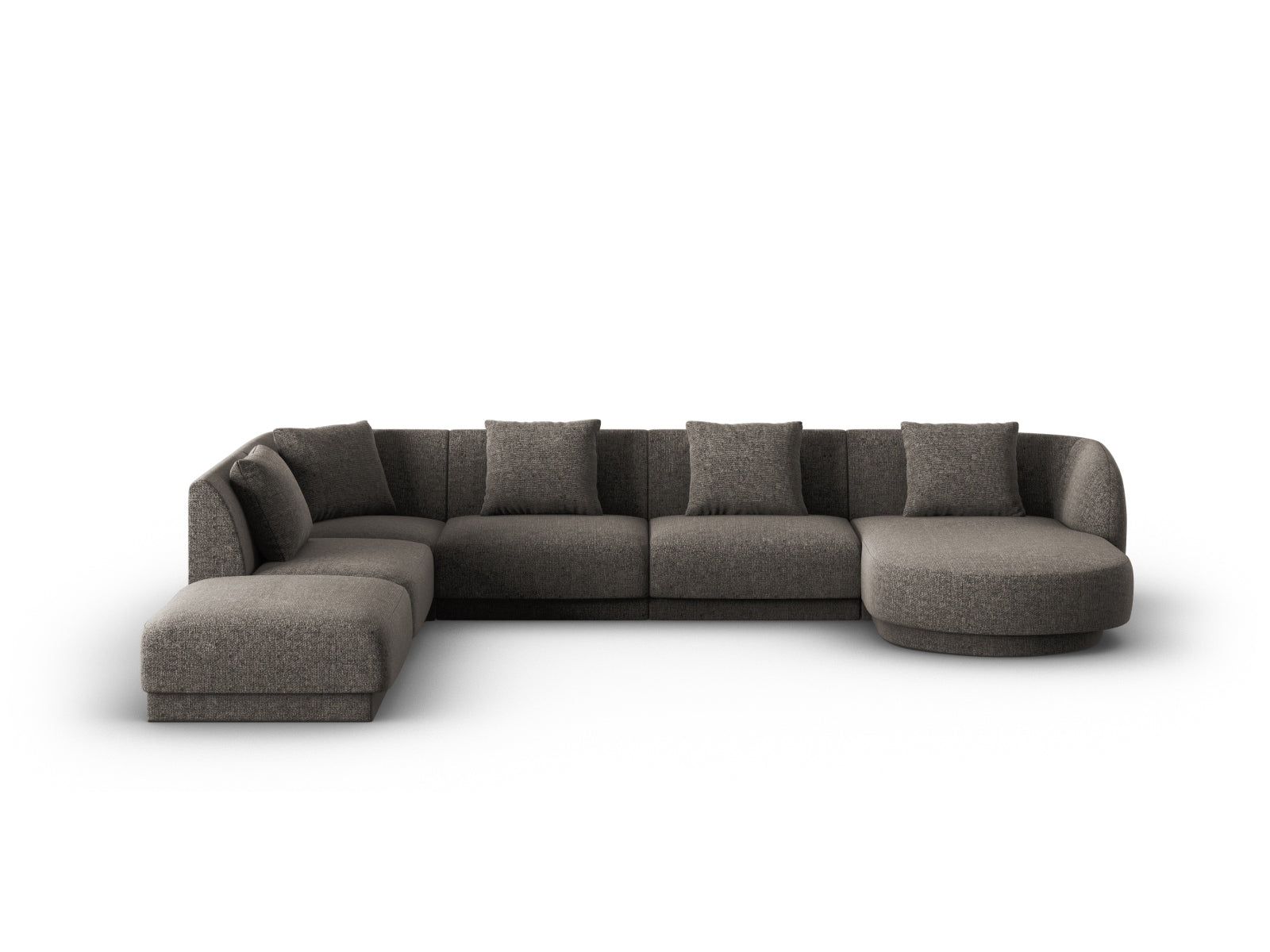 Tulum Panoramic Ecksofa links 6 Sitzer 255cm in Grey-Haga präsentiert im Onlineshop von KAQTU Design AG. Ecksofa links ist von Cosmopolitan Design