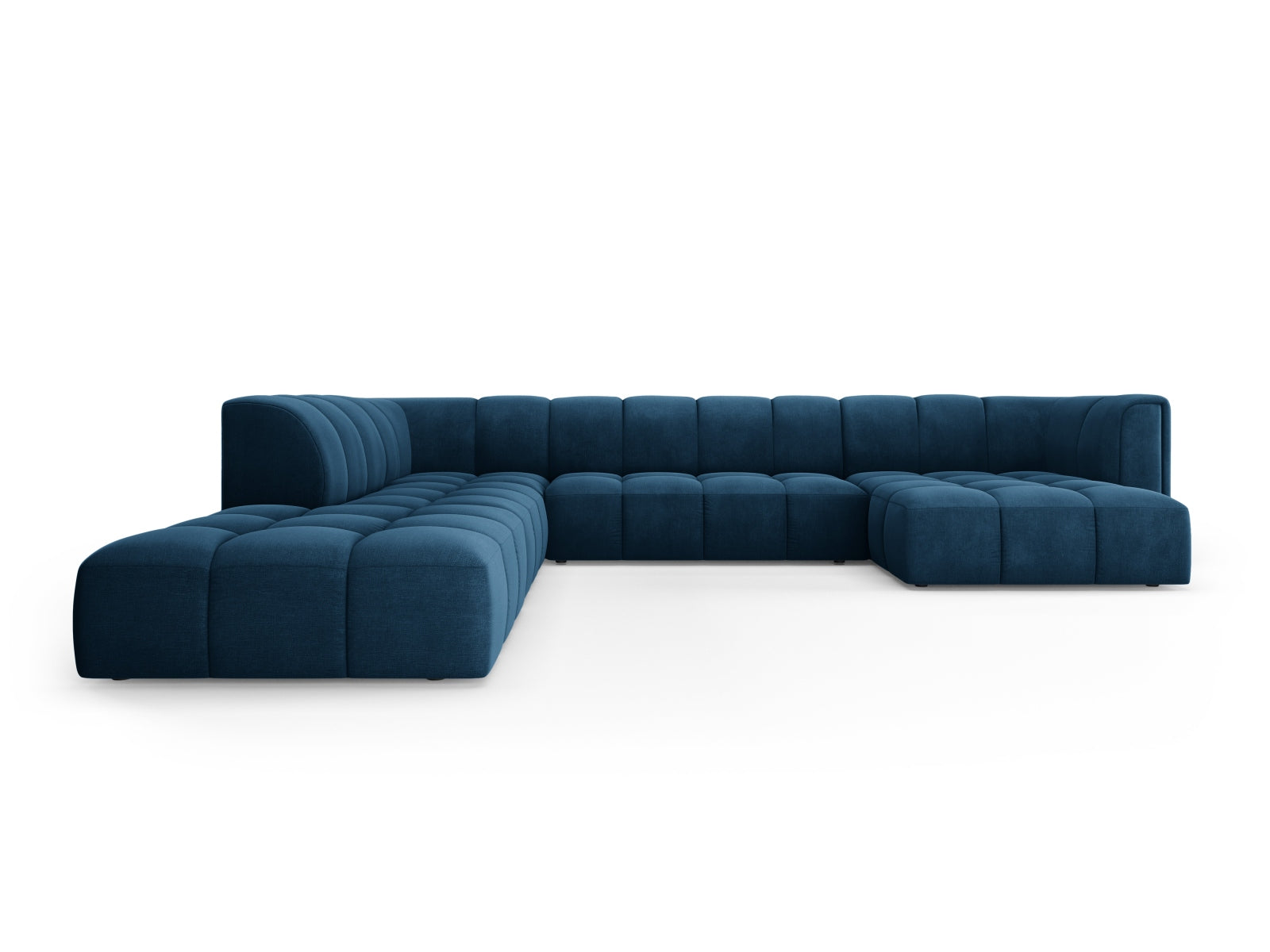 7-Sitzer Modular Ecksofa Panoramic links Moritz in Royal Blue-Rebel präsentiert im Onlineshop von KAQTU Design AG. Ecksofa links ist von Cosmopolitan Design