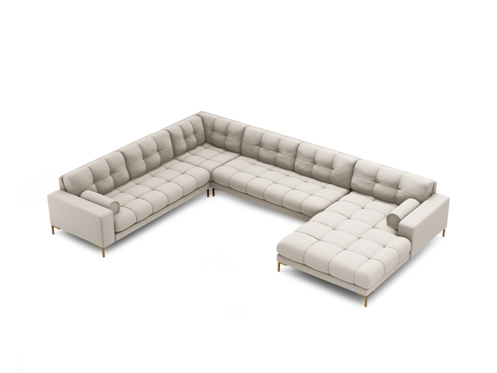 7-Sitzer Ecksofa links Panoramic Bali in Beige-Neve präsentiert im Onlineshop von KAQTU Design AG. Ecksofa links ist von Cosmopolitan Design