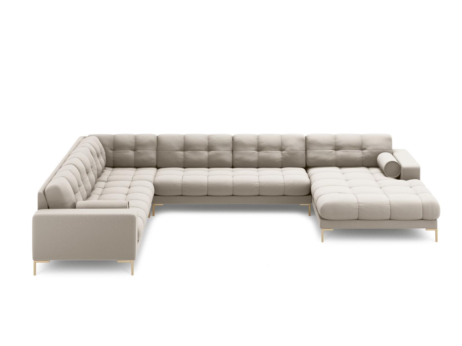 7-Sitzer Ecksofa links Panoramic Bali in Beige-Neve präsentiert im Onlineshop von KAQTU Design AG. Ecksofa links ist von Cosmopolitan Design