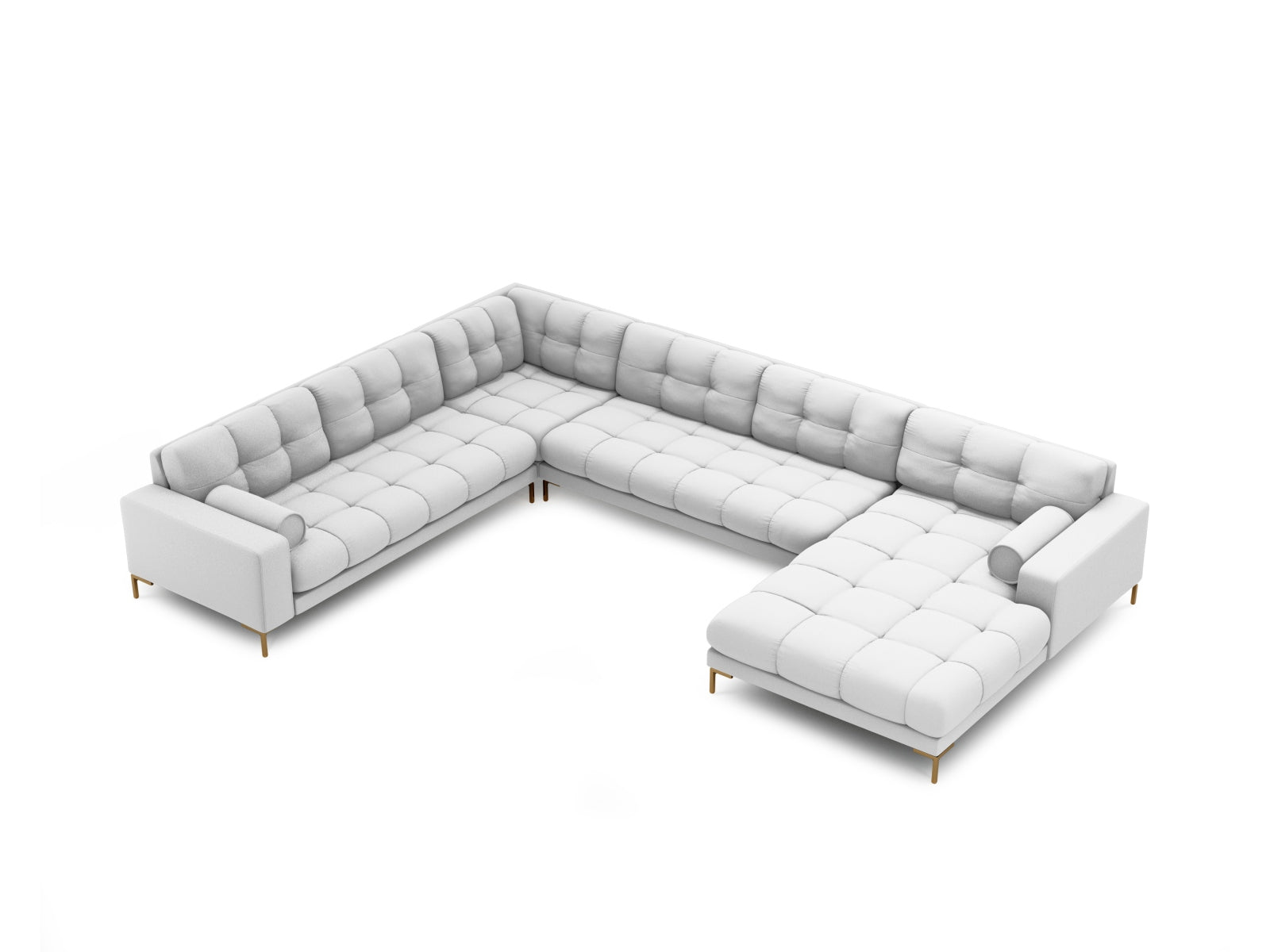 7-Sitzer Ecksofa links Panoramic Bali in Light Grey-Neve präsentiert im Onlineshop von KAQTU Design AG. Ecksofa links ist von Cosmopolitan Design