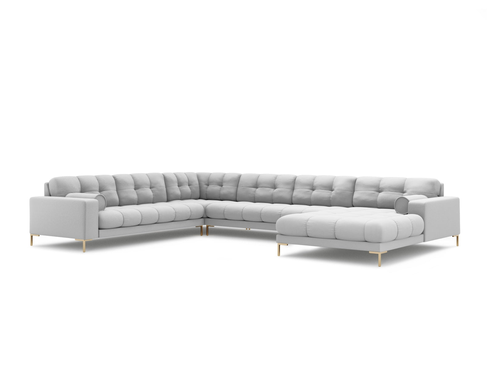7-Sitzer Ecksofa links Panoramic Bali in Light Grey-Neve präsentiert im Onlineshop von KAQTU Design AG. Ecksofa links ist von Cosmopolitan Design