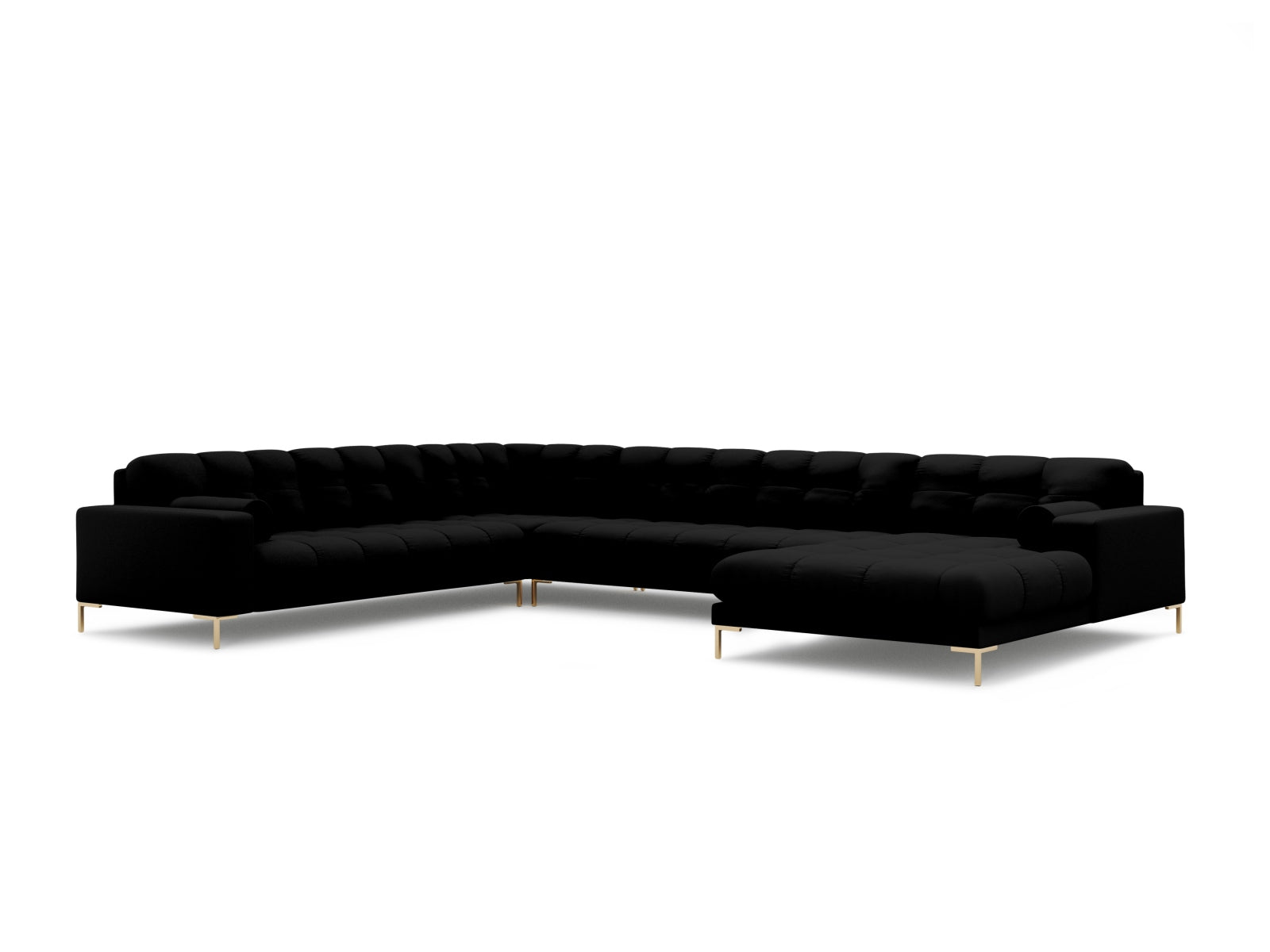 7-Sitzer Ecksofa links Panoramic Bali in Black-Neve präsentiert im Onlineshop von KAQTU Design AG. Ecksofa links ist von Cosmopolitan Design