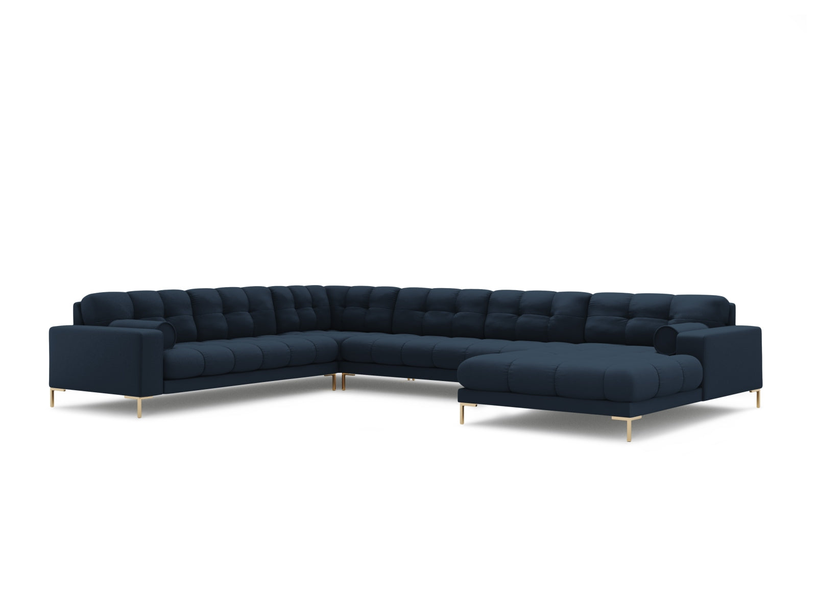 7-Sitzer Ecksofa links Panoramic Bali in Blue-Neve präsentiert im Onlineshop von KAQTU Design AG. Ecksofa links ist von Cosmopolitan Design