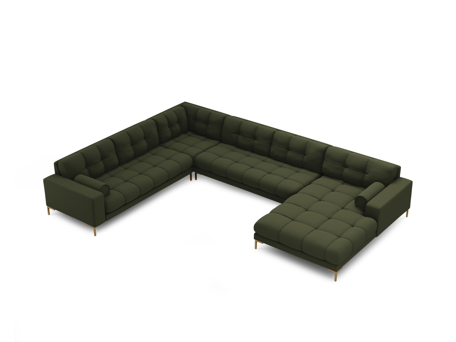 7-Sitzer Ecksofa links Panoramic Bali in Green-Neve präsentiert im Onlineshop von KAQTU Design AG. Ecksofa links ist von Cosmopolitan Design
