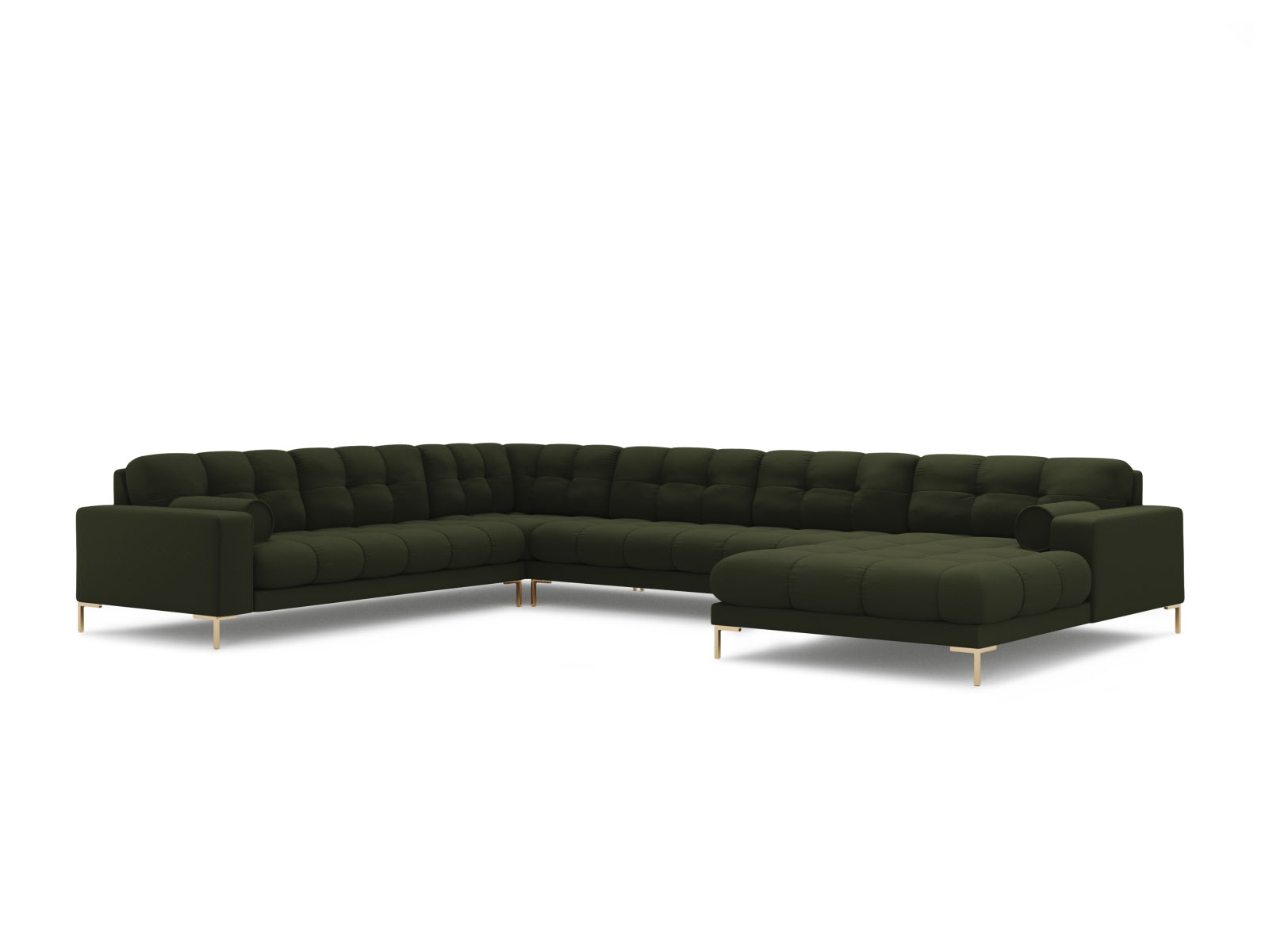 7-Sitzer Ecksofa links Panoramic Bali in Green-Neve präsentiert im Onlineshop von KAQTU Design AG. Ecksofa links ist von Cosmopolitan Design