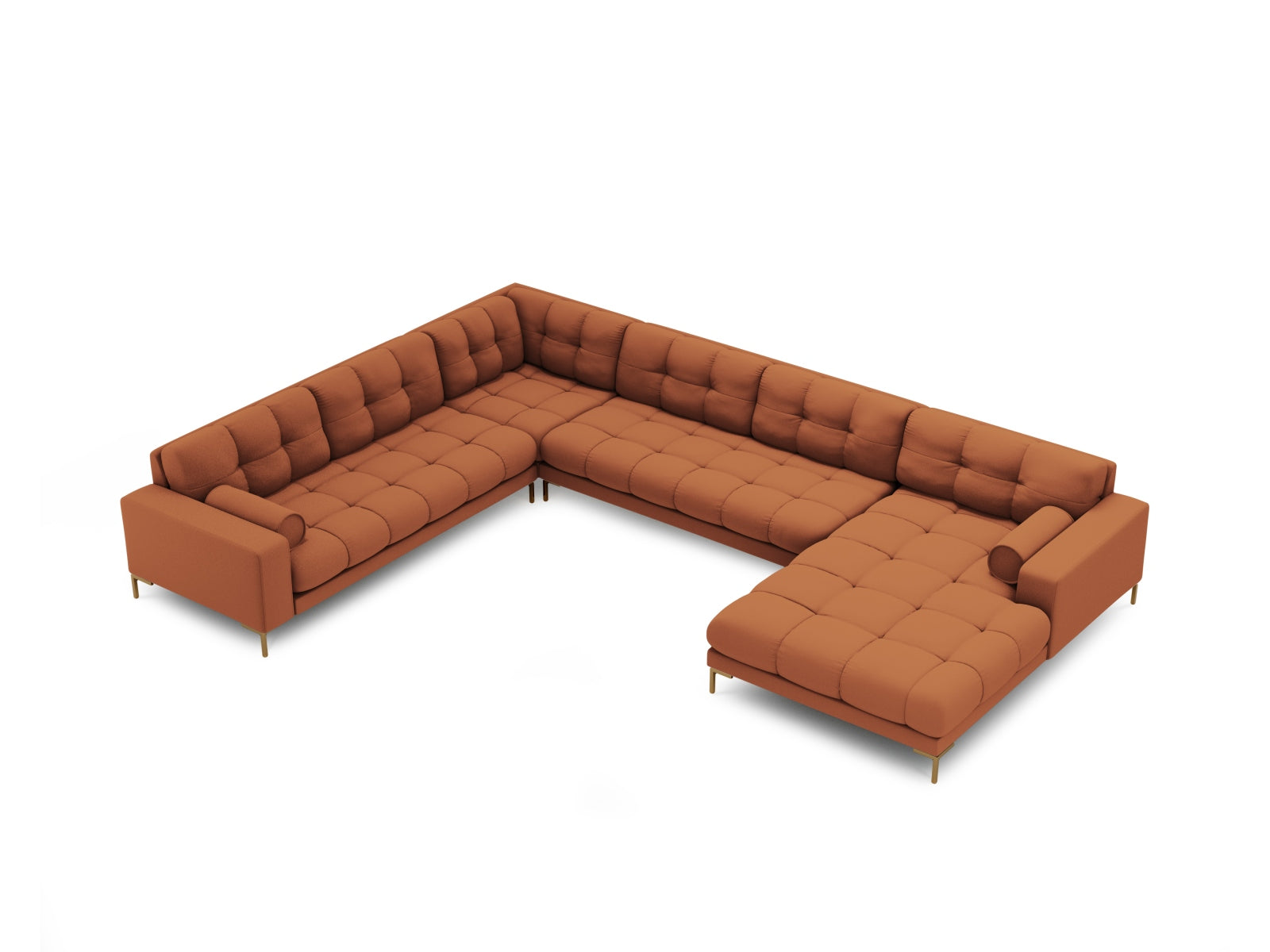 7-Sitzer Ecksofa links Panoramic Bali in Brick-Neve präsentiert im Onlineshop von KAQTU Design AG. Ecksofa links ist von Cosmopolitan Design