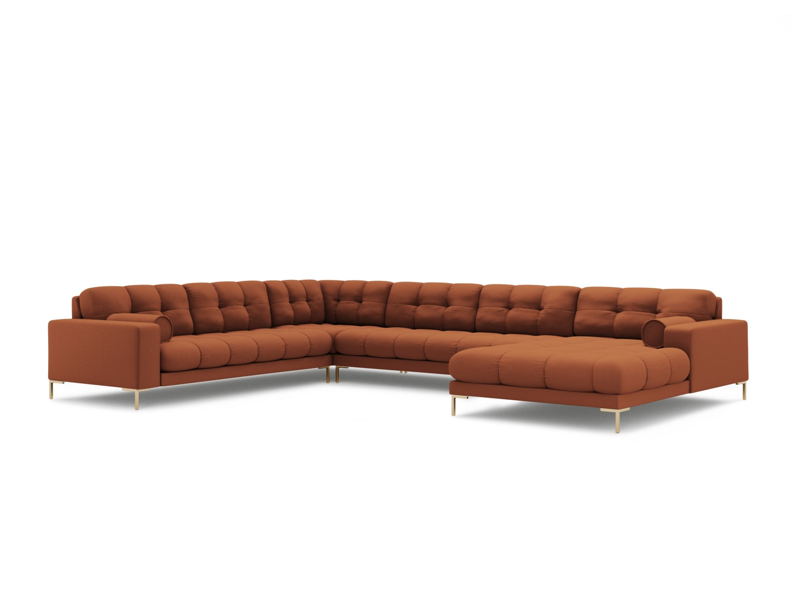 7-Sitzer Ecksofa links Panoramic Bali in Brick-Neve präsentiert im Onlineshop von KAQTU Design AG. Ecksofa links ist von Cosmopolitan Design