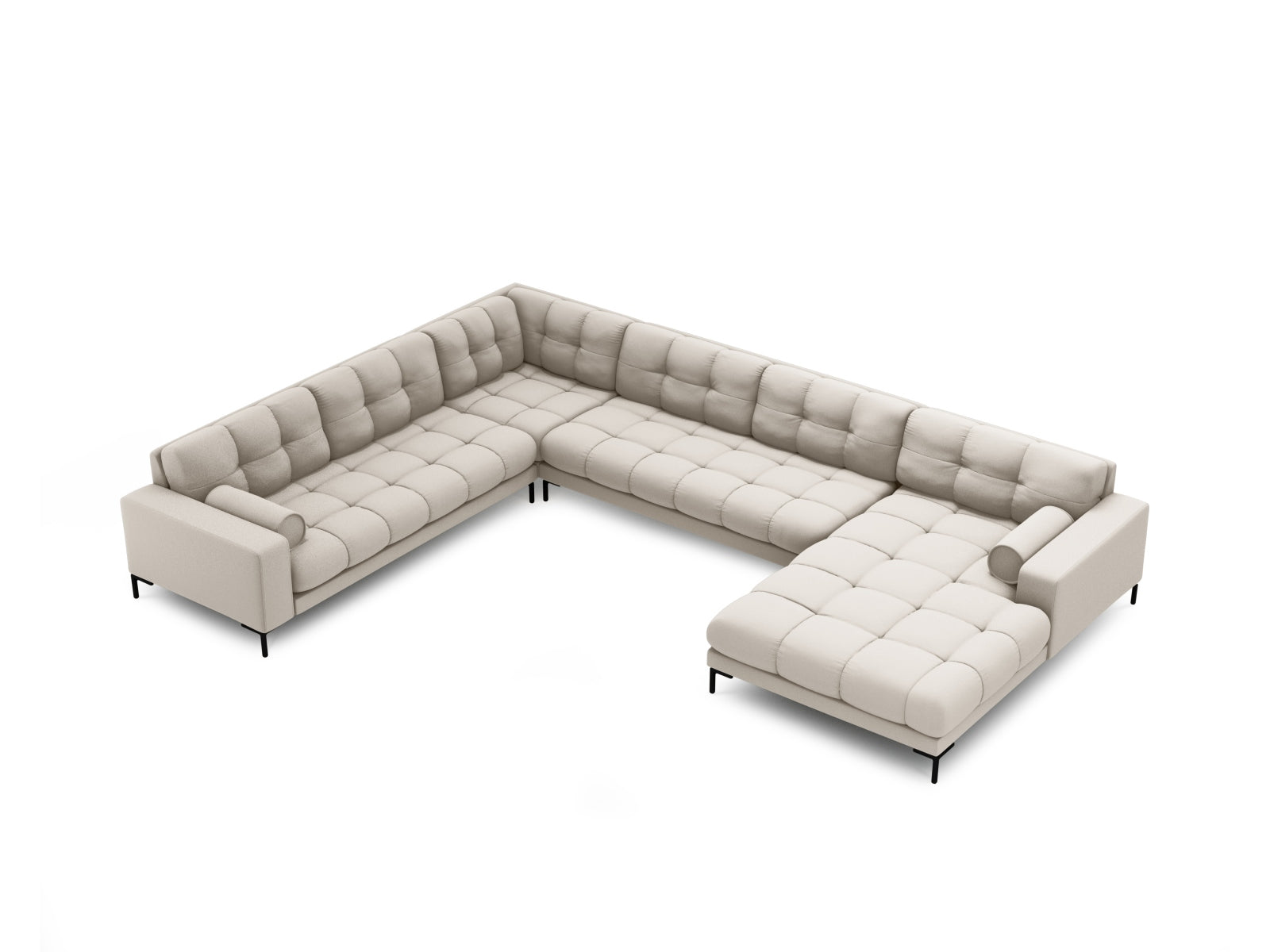 7-Sitzer Ecksofa links Panoramic Bali in Beige-Neve präsentiert im Onlineshop von KAQTU Design AG. Ecksofa links ist von Cosmopolitan Design