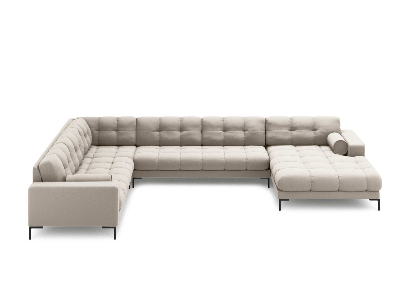7-Sitzer Ecksofa links Panoramic Bali in Beige-Neve präsentiert im Onlineshop von KAQTU Design AG. Ecksofa links ist von Cosmopolitan Design