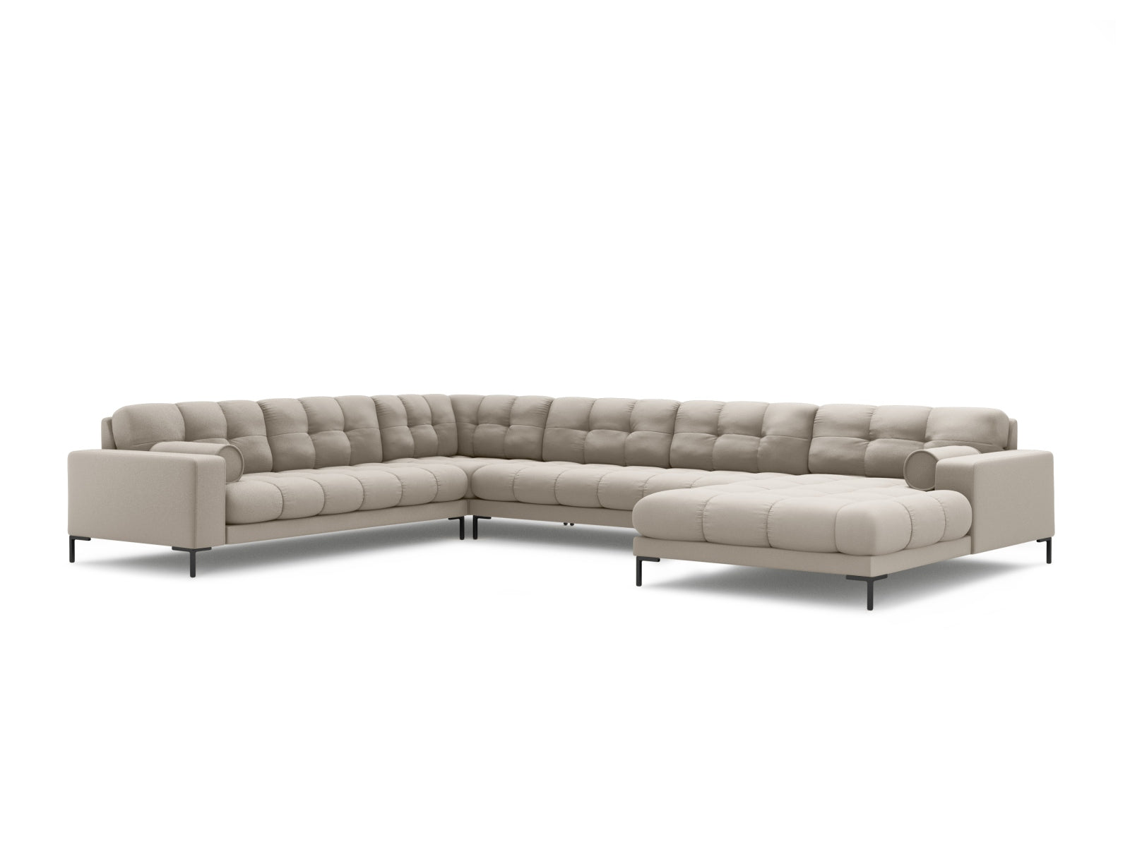 7-Sitzer Ecksofa links Panoramic Bali in Beige-Neve präsentiert im Onlineshop von KAQTU Design AG. Ecksofa links ist von Cosmopolitan Design