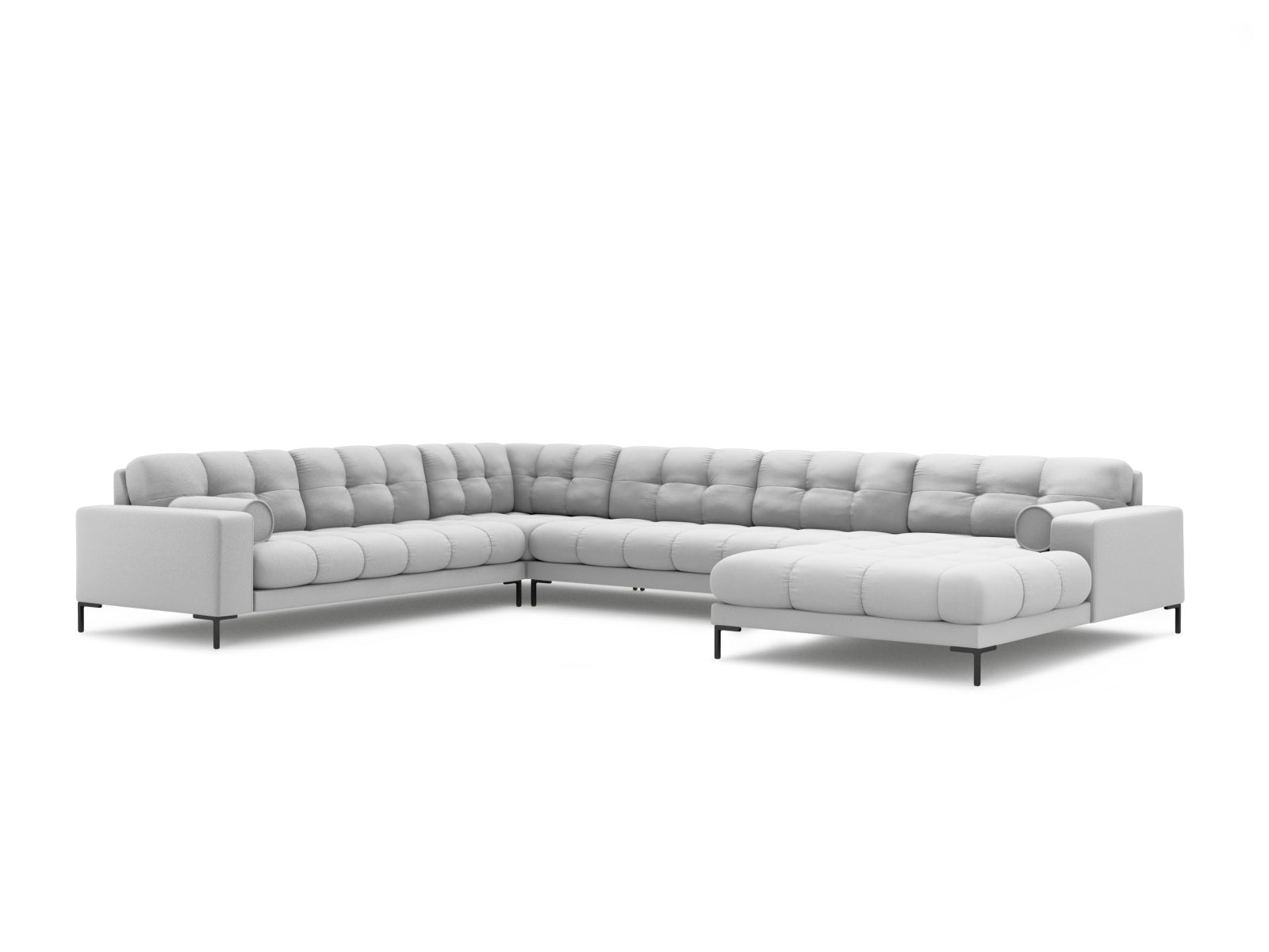 7-Sitzer Ecksofa links Panoramic Bali in Light Grey-Neve präsentiert im Onlineshop von KAQTU Design AG. Ecksofa links ist von Cosmopolitan Design