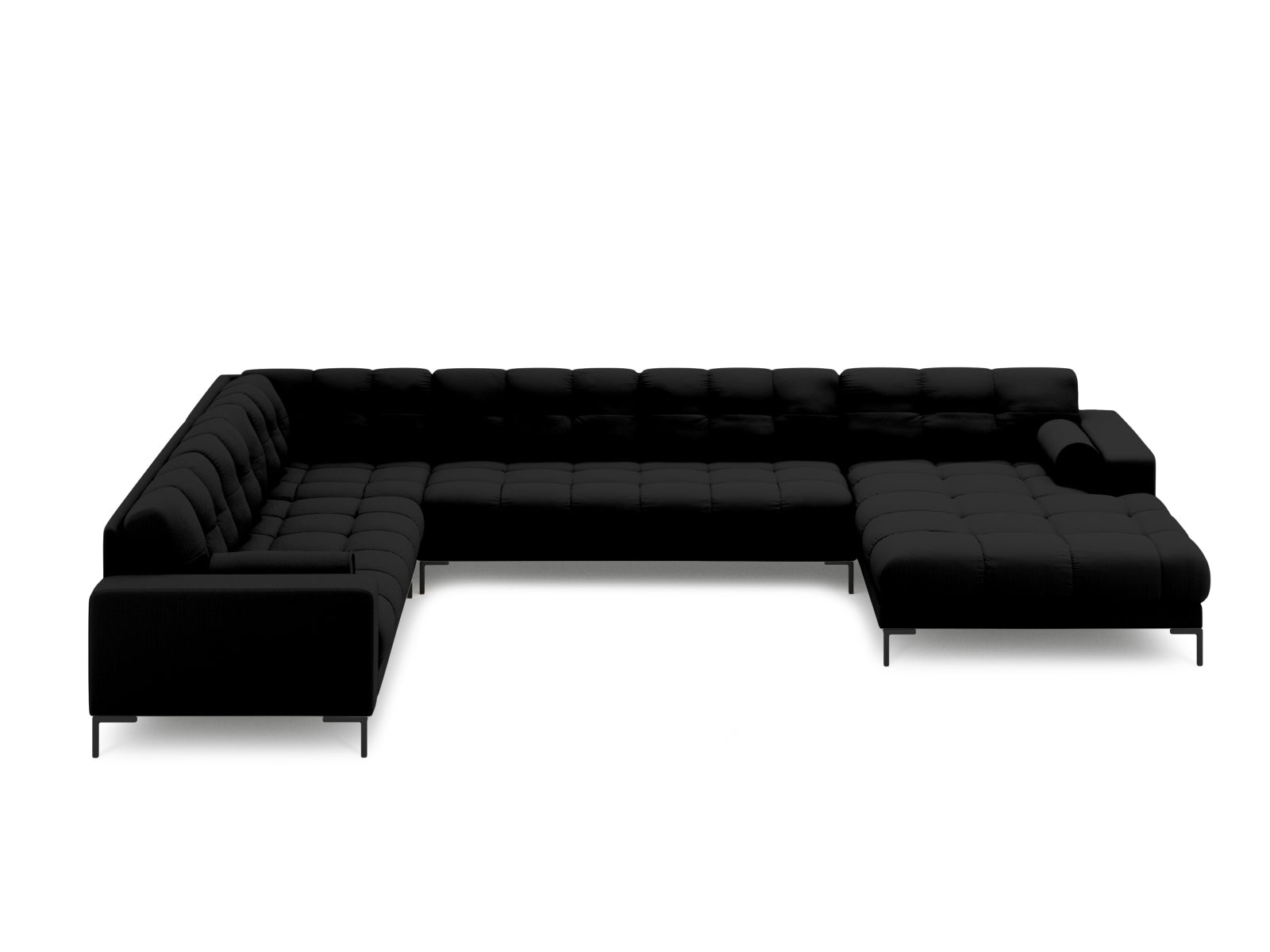 7-Sitzer Ecksofa links Panoramic Bali in Black-Neve präsentiert im Onlineshop von KAQTU Design AG. Ecksofa links ist von Cosmopolitan Design