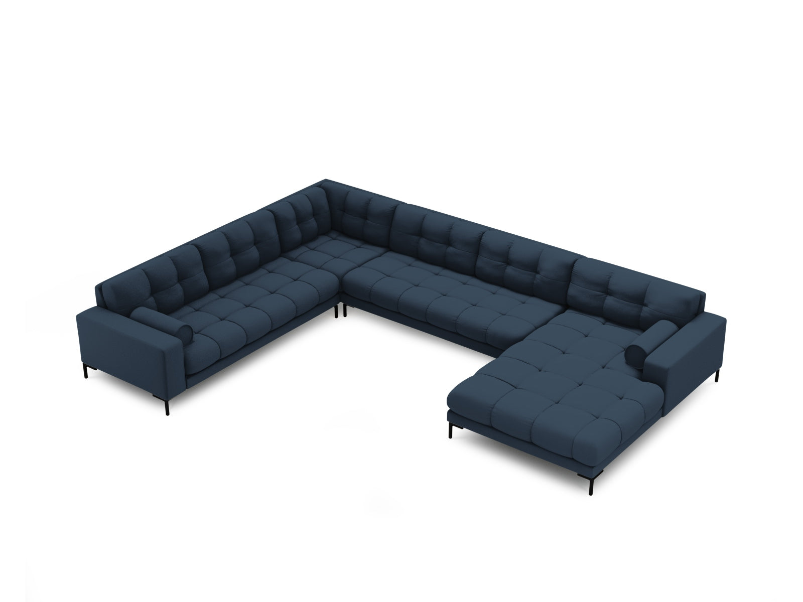 7-Sitzer Ecksofa links Panoramic Bali in Blue-Neve präsentiert im Onlineshop von KAQTU Design AG. Ecksofa links ist von Cosmopolitan Design