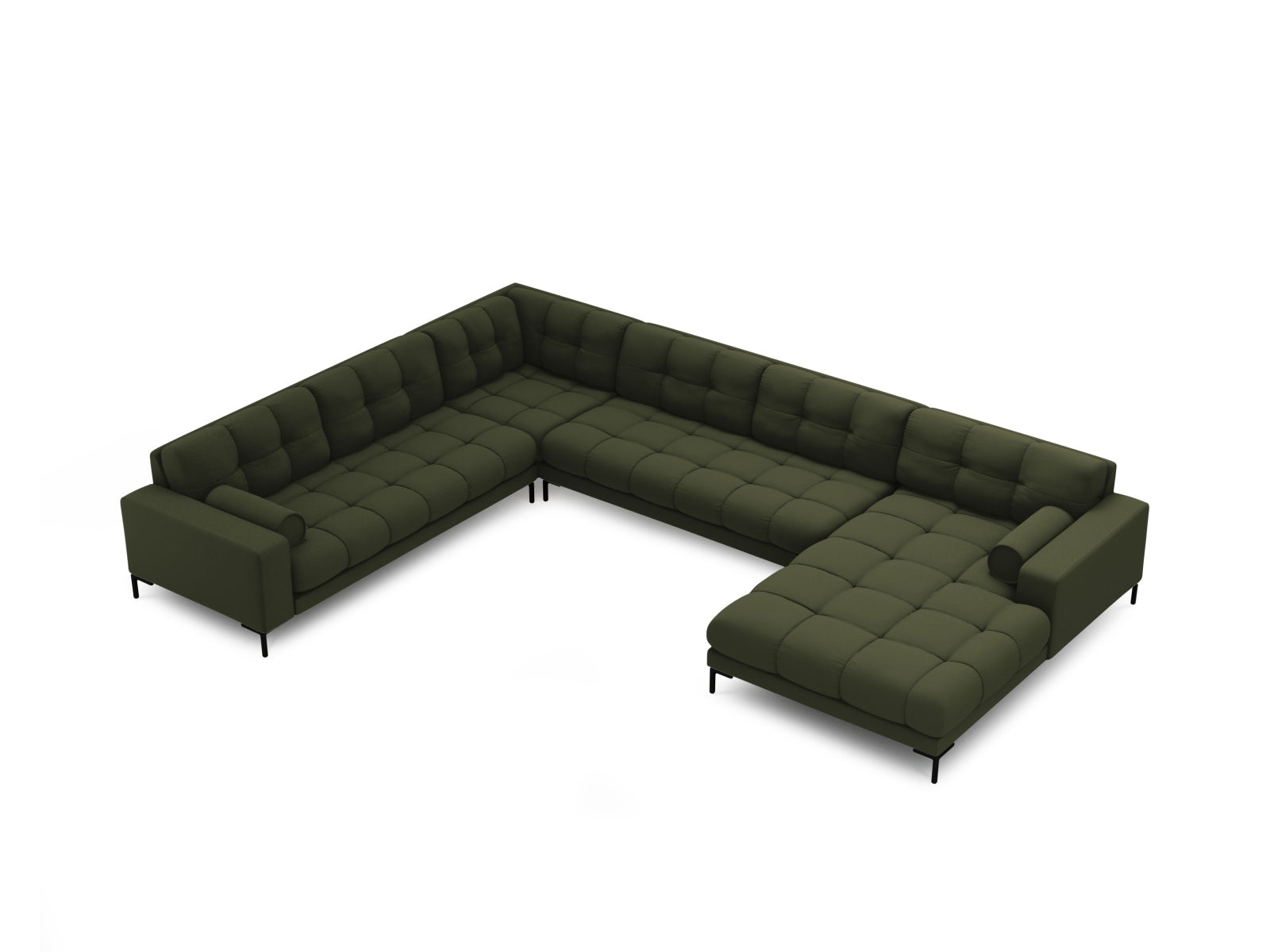 7-Sitzer Ecksofa links Panoramic Bali in Green-Neve präsentiert im Onlineshop von KAQTU Design AG. Ecksofa links ist von Cosmopolitan Design