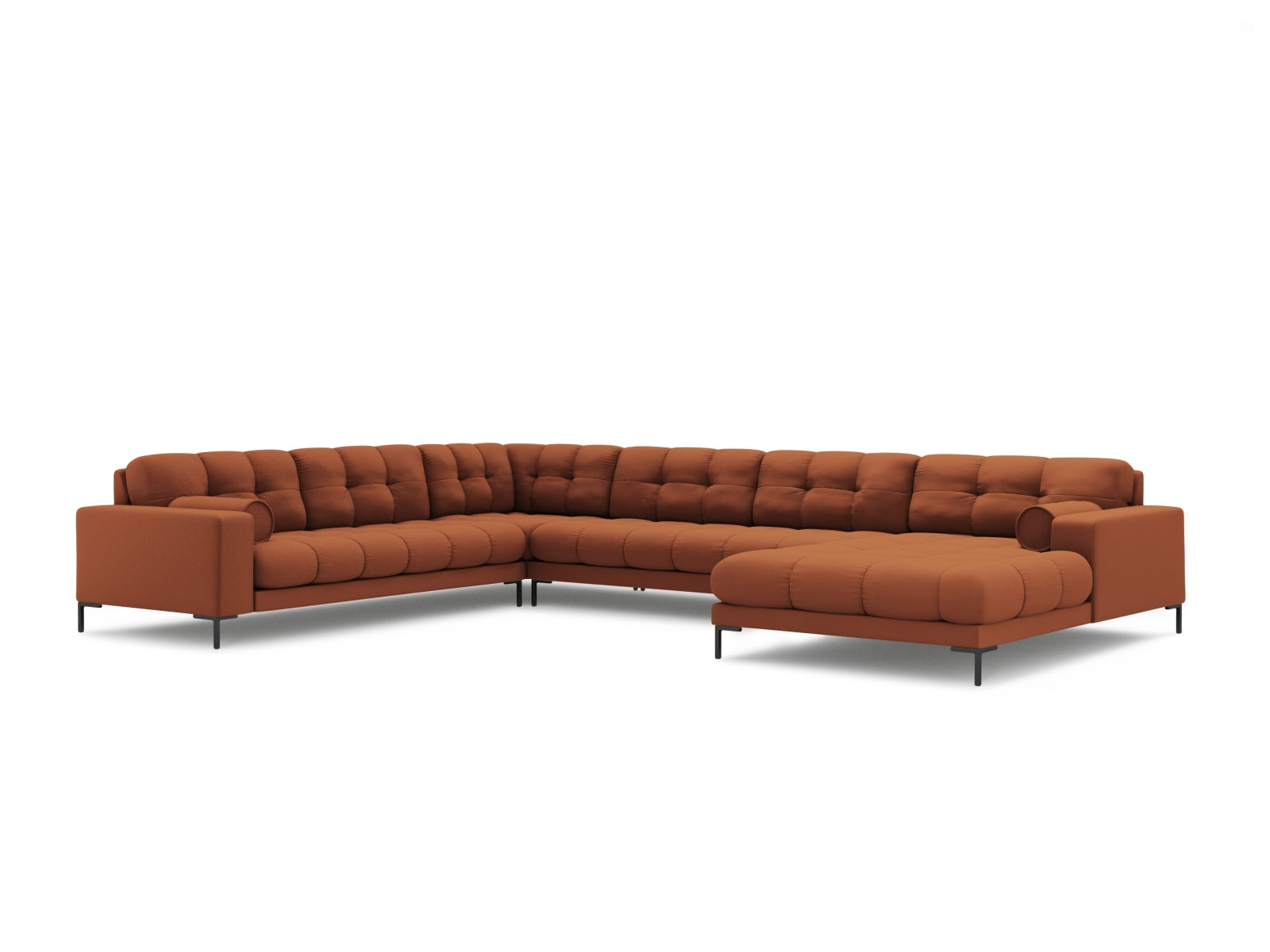 7-Sitzer Ecksofa links Panoramic Bali in Brick-Neve präsentiert im Onlineshop von KAQTU Design AG. Ecksofa links ist von Cosmopolitan Design