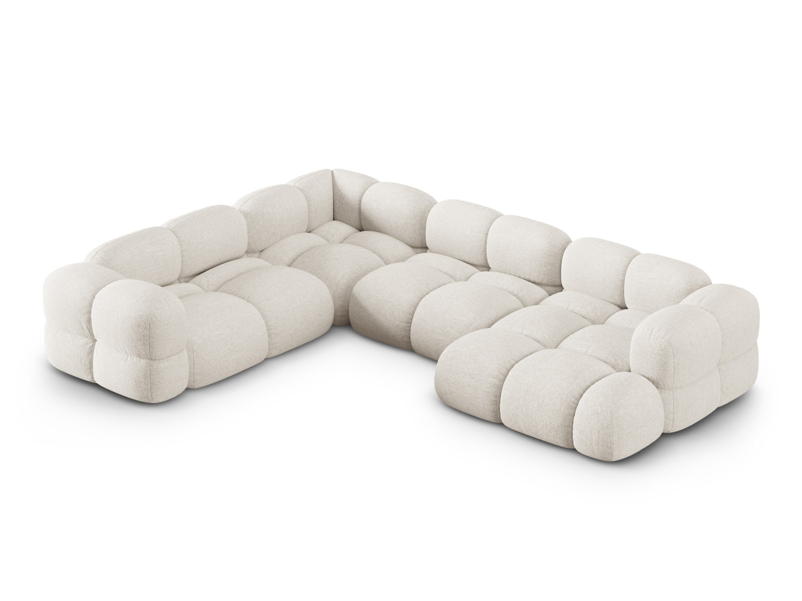 Loretto Panoramic Ecksofa links 5 Sitzer 250cm in Beige-Sorella präsentiert im Onlineshop von KAQTU Design AG. Ecksofa links ist von Cosmopolitan Design