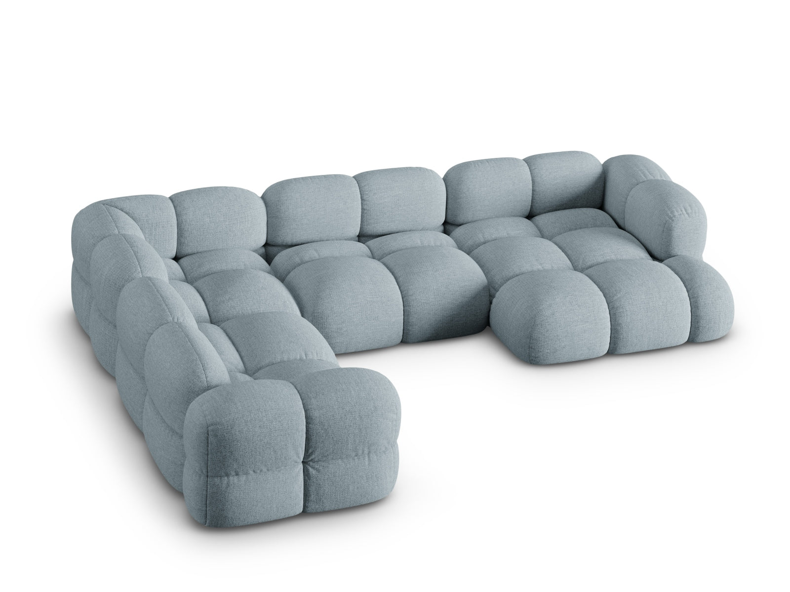 Erleben Sie das Loretto Panoramic Ecksofa links – ein modernes 5-Sitzer Sofa mit 250 cm, das Stil und Komfort in Ihr Wohnzimmer bringt. Pflegeleicht und langlebig!