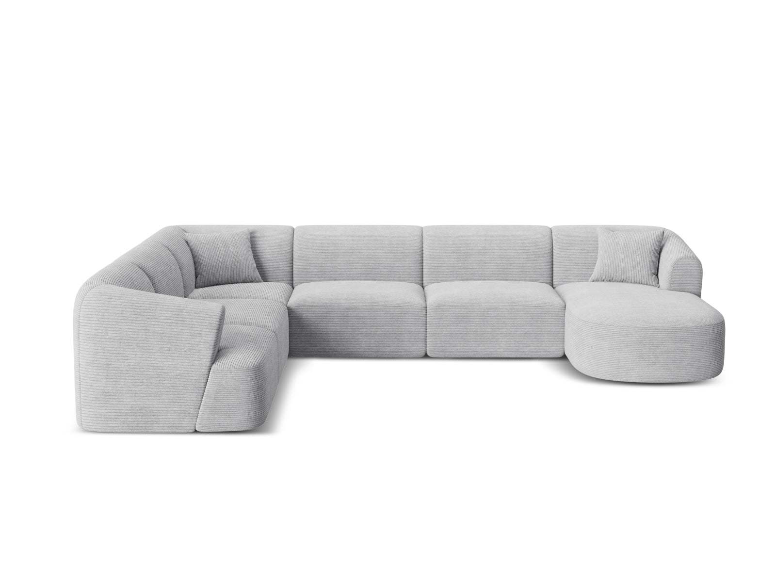 Campi Modular Panoramic Ecksofa links 7 Sitzer in Silver präsentiert im Onlineshop von KAQTU Design AG. Ecksofa links ist von Cosmopolitan Design