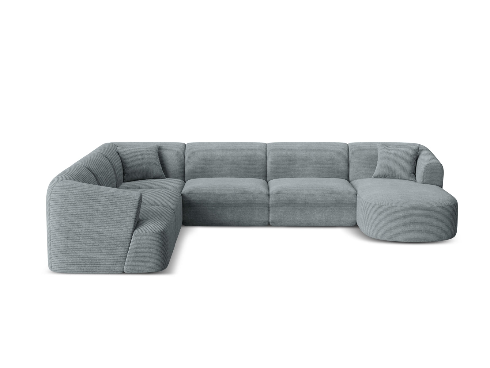 Campi Modular Panoramic Ecksofa links 7 Sitzer in Dark Grey präsentiert im Onlineshop von KAQTU Design AG. Ecksofa links ist von Cosmopolitan Design