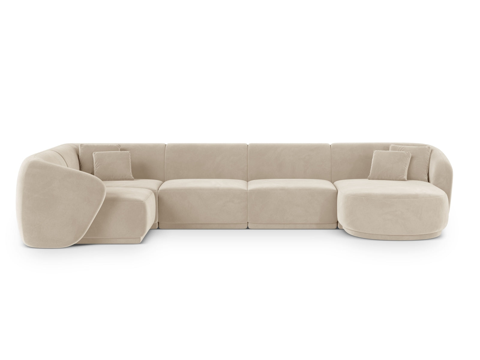 6-Sitzer Panoramic Ecksofa links Gomera in Beige-Salvador präsentiert im Onlineshop von KAQTU Design AG. Ecksofa links ist von Cosmopolitan Design