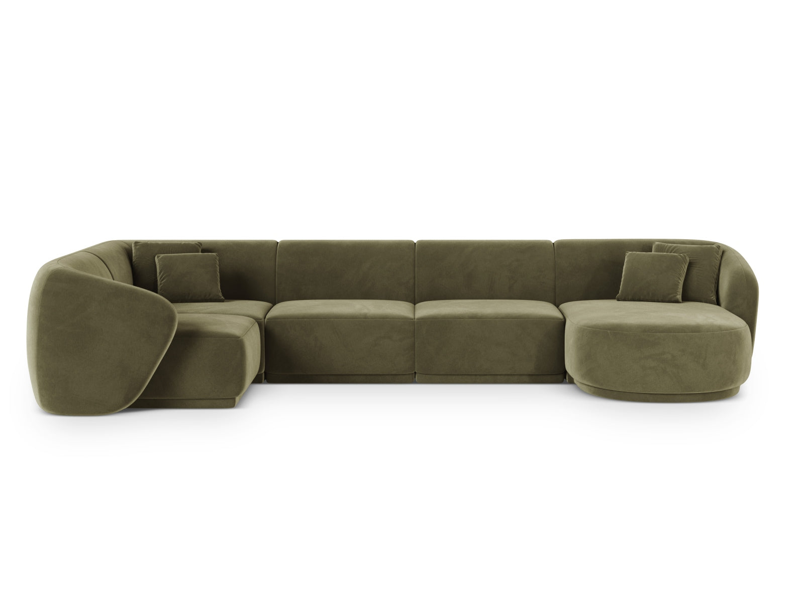 6-Sitzer Panoramic Ecksofa links Gomera in Green-Salvador präsentiert im Onlineshop von KAQTU Design AG. Ecksofa links ist von Cosmopolitan Design