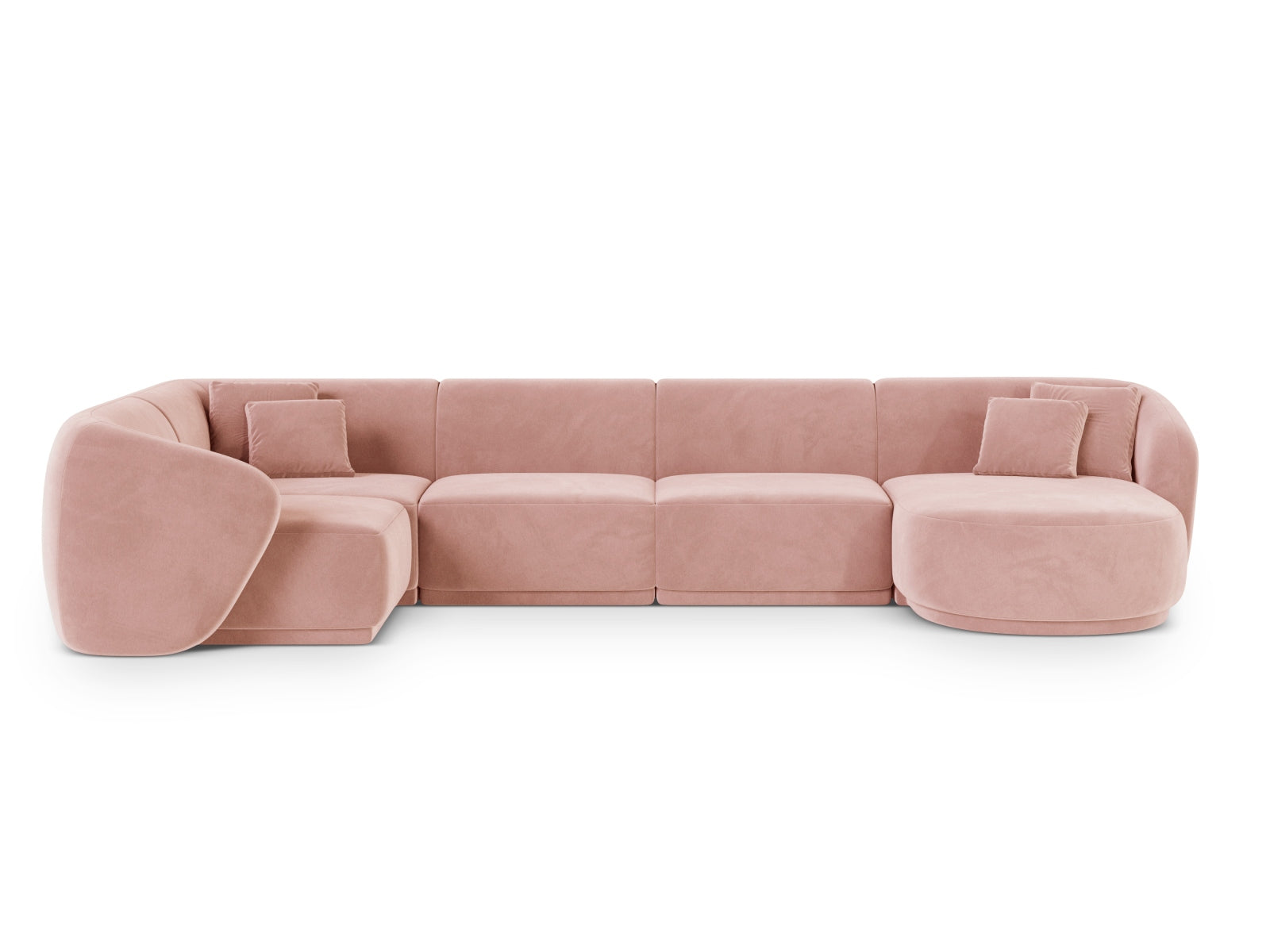 6-Sitzer Panoramic Ecksofa links Gomera in Pink-Salvador präsentiert im Onlineshop von KAQTU Design AG. Ecksofa links ist von Cosmopolitan Design