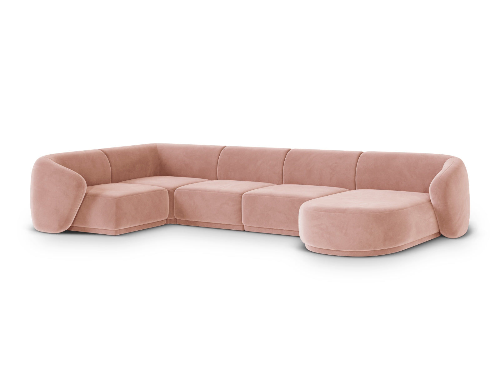6-Sitzer Panoramic Ecksofa links Gomera in Pink-Salvador präsentiert im Onlineshop von KAQTU Design AG. Ecksofa links ist von Cosmopolitan Design
