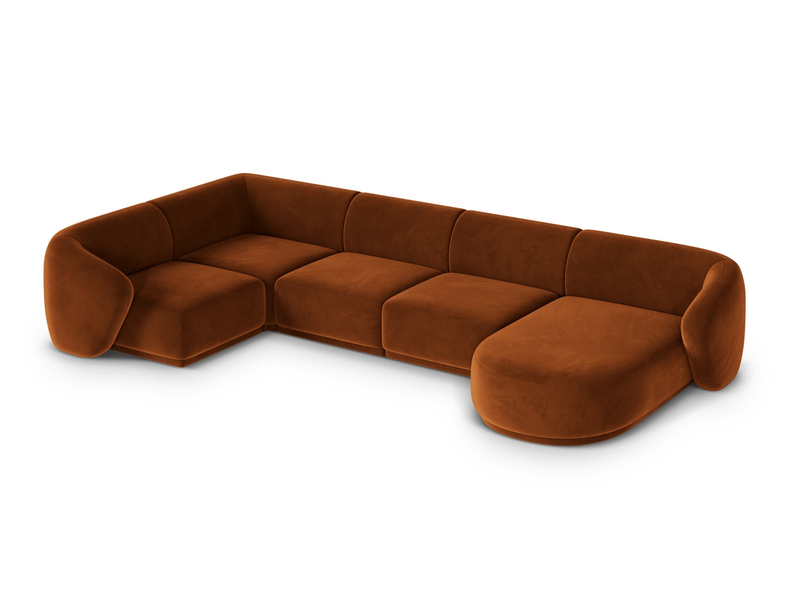 6-Sitzer Panoramic Ecksofa links Gomera in Terracotta-Salvador präsentiert im Onlineshop von KAQTU Design AG. Ecksofa links ist von Cosmopolitan Design