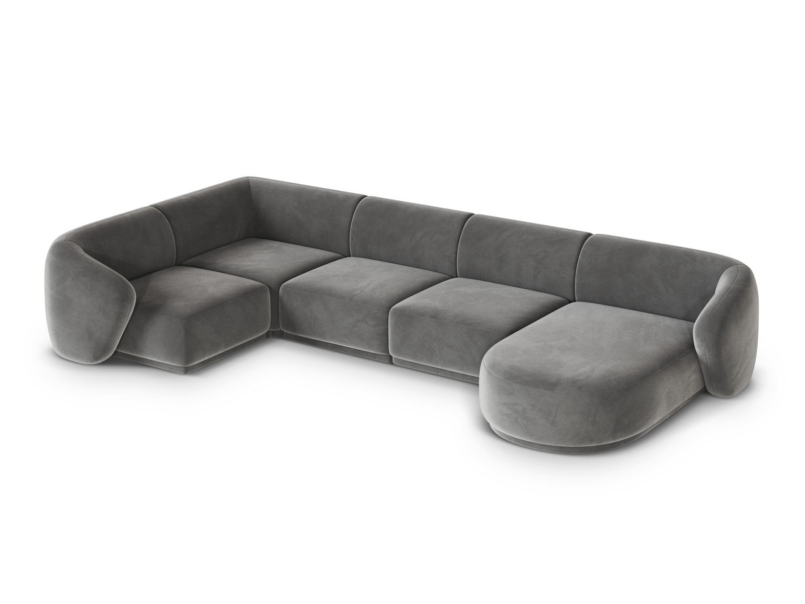 6-Sitzer Panoramic Ecksofa links Gomera in Grey-Salvador präsentiert im Onlineshop von KAQTU Design AG. Ecksofa links ist von Cosmopolitan Design